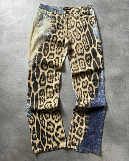 2000s Roberto Cavalli Jaguar Ocean Exploration Pants (M) - 1