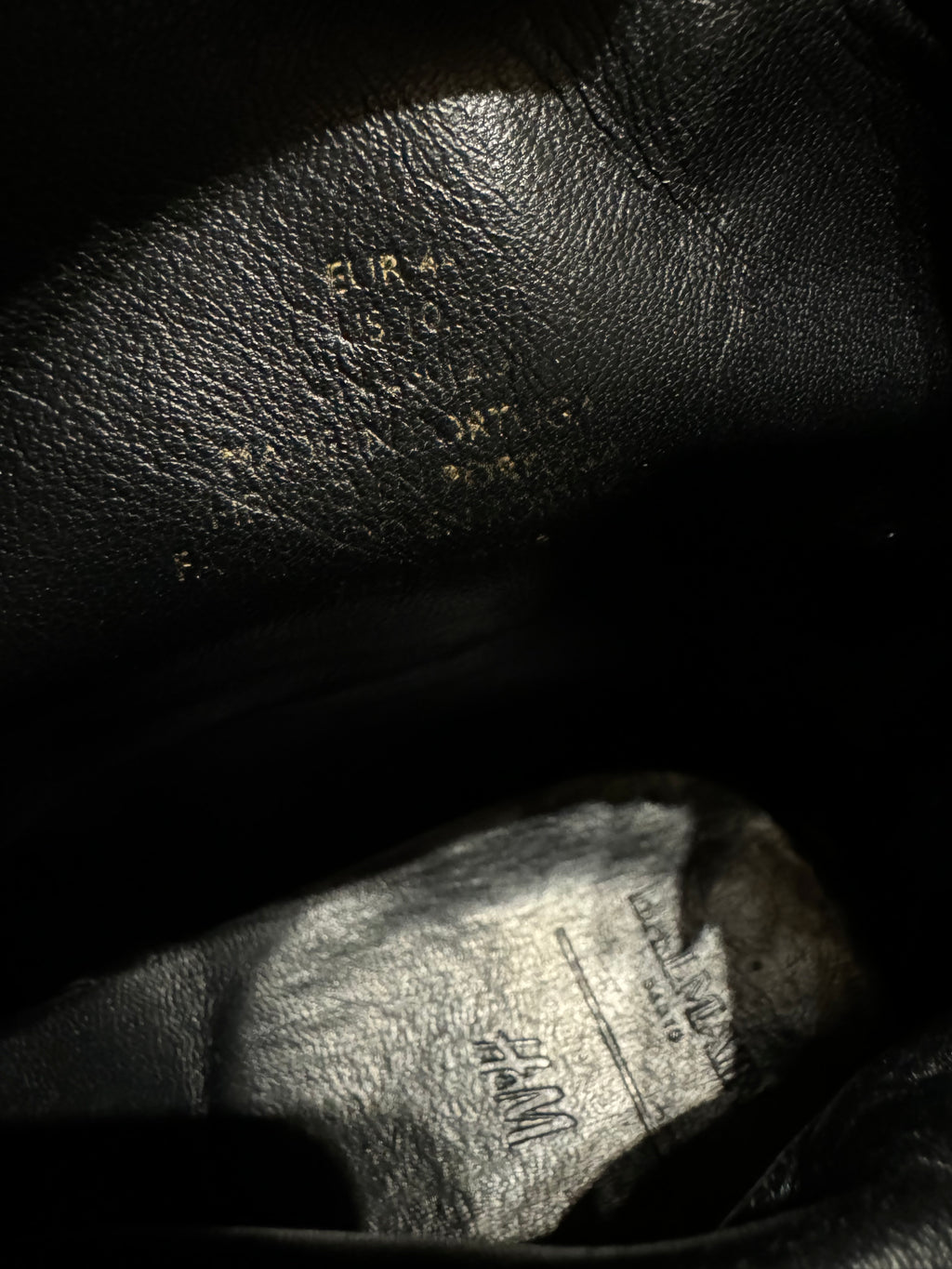 Balmain x H&M Black Silver Toe Chukka Strap Boots  (44) - 5