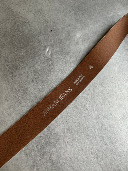 SS2004 Armani Fur Beige Silver Belt (OS) - 4