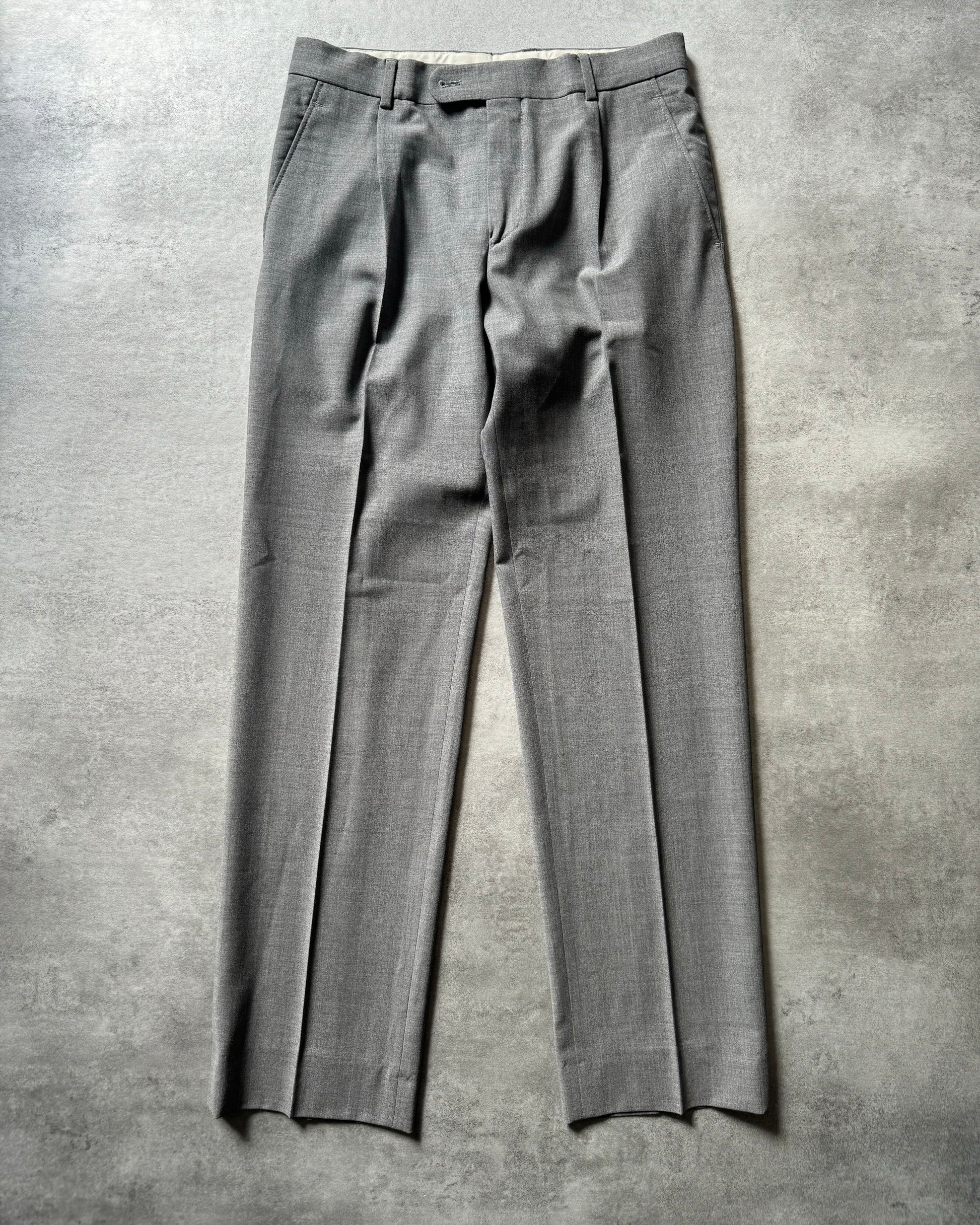 2010s Balmain Grey Straight Alpha Pants (S) - 1
