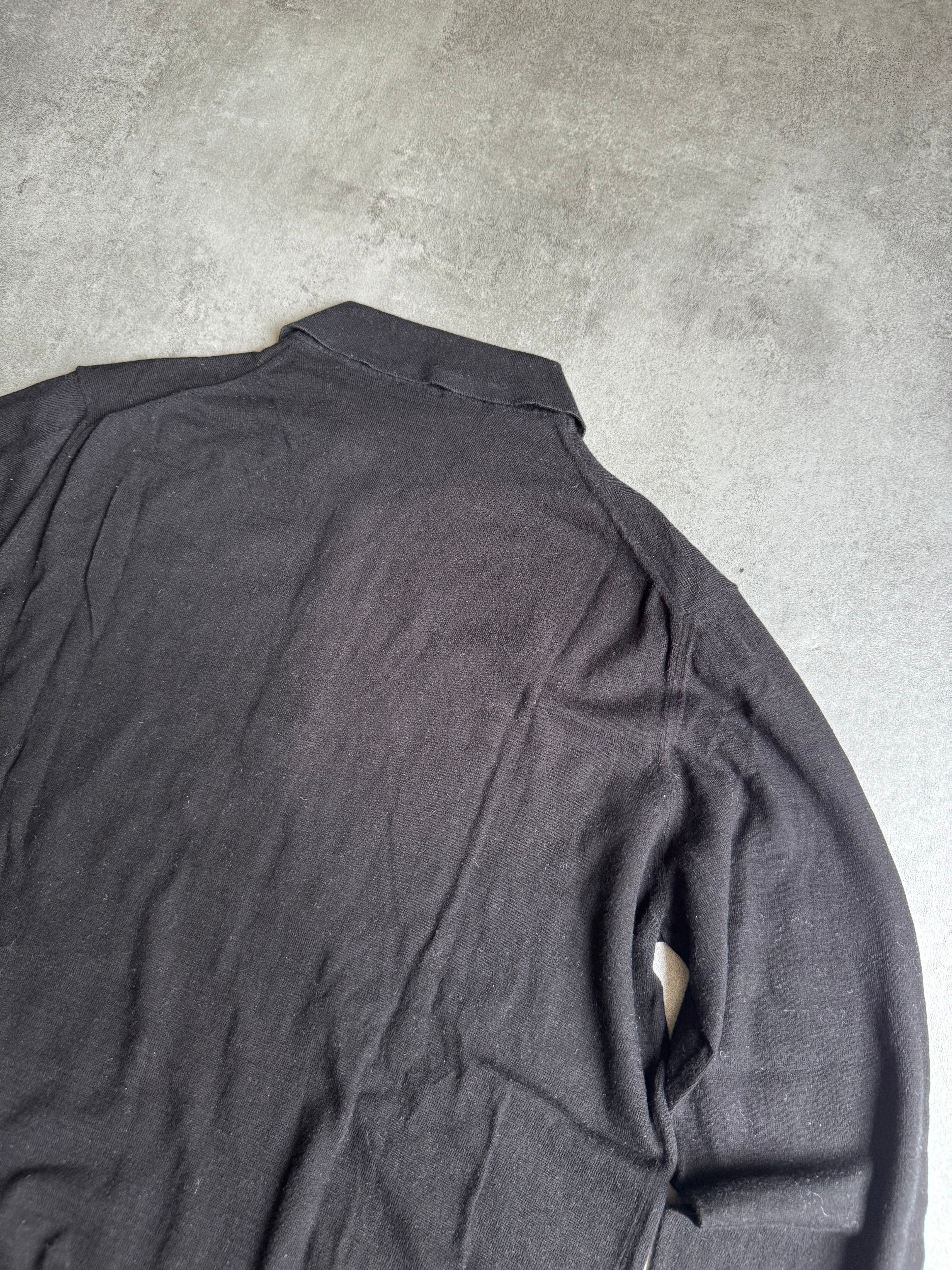AW2020 Prada Staff Black Wool Polo Sweater  (L) - 5