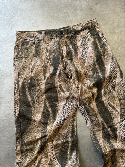 2000s Dolce & Gabbana Autumn Leaves Natural Pants (S) - 10