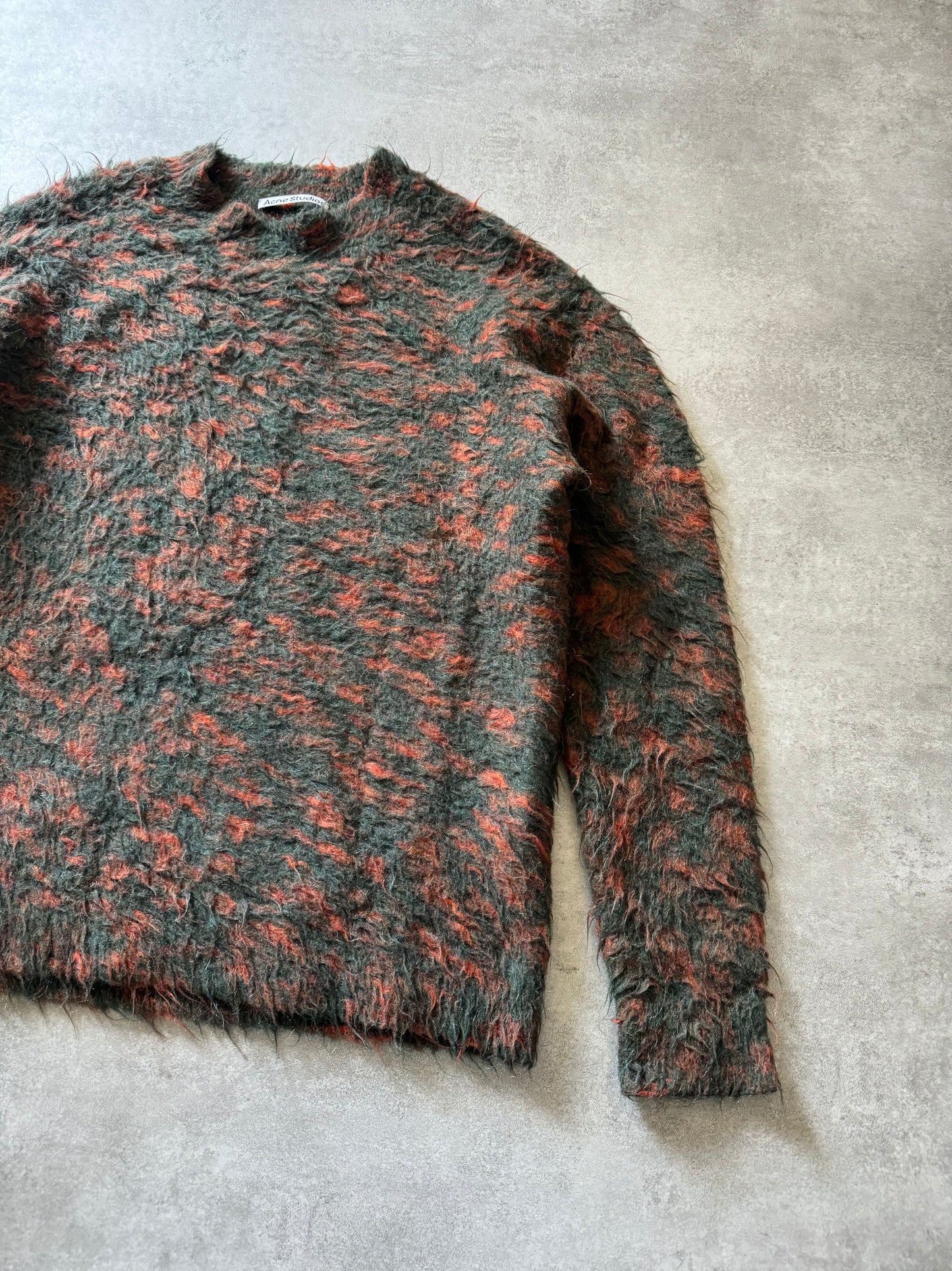 AW2021 Acne Studios Kristo Brushed Jacquard Mohair Crew Knit (L) - 8