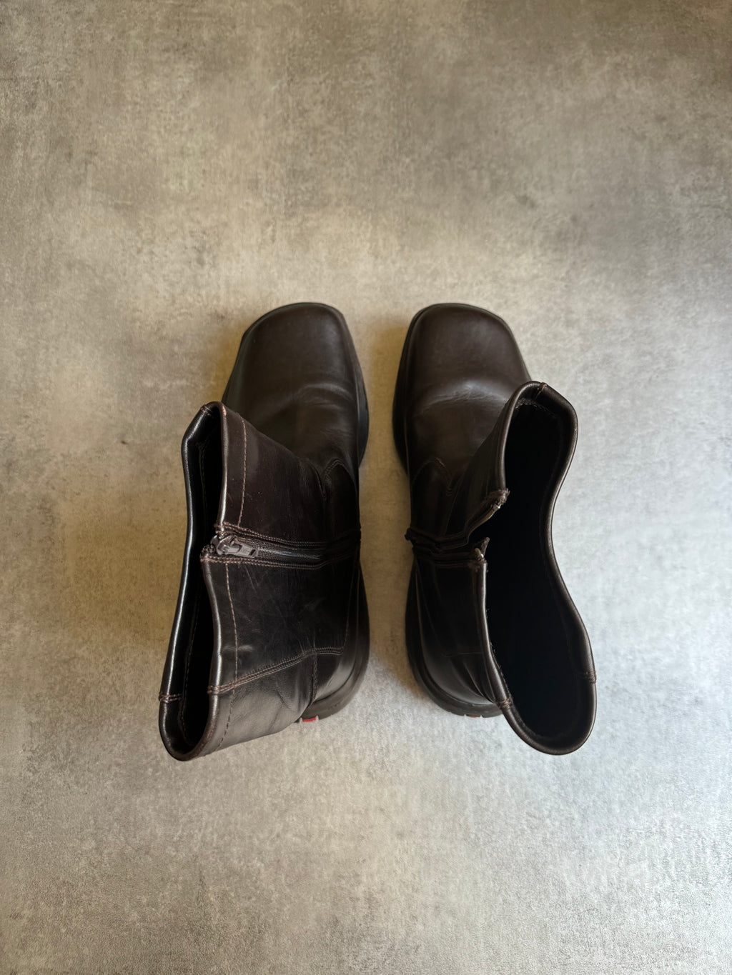 FW1999 Prada Ankle Vibram Brown Leather Boots (45) - 5