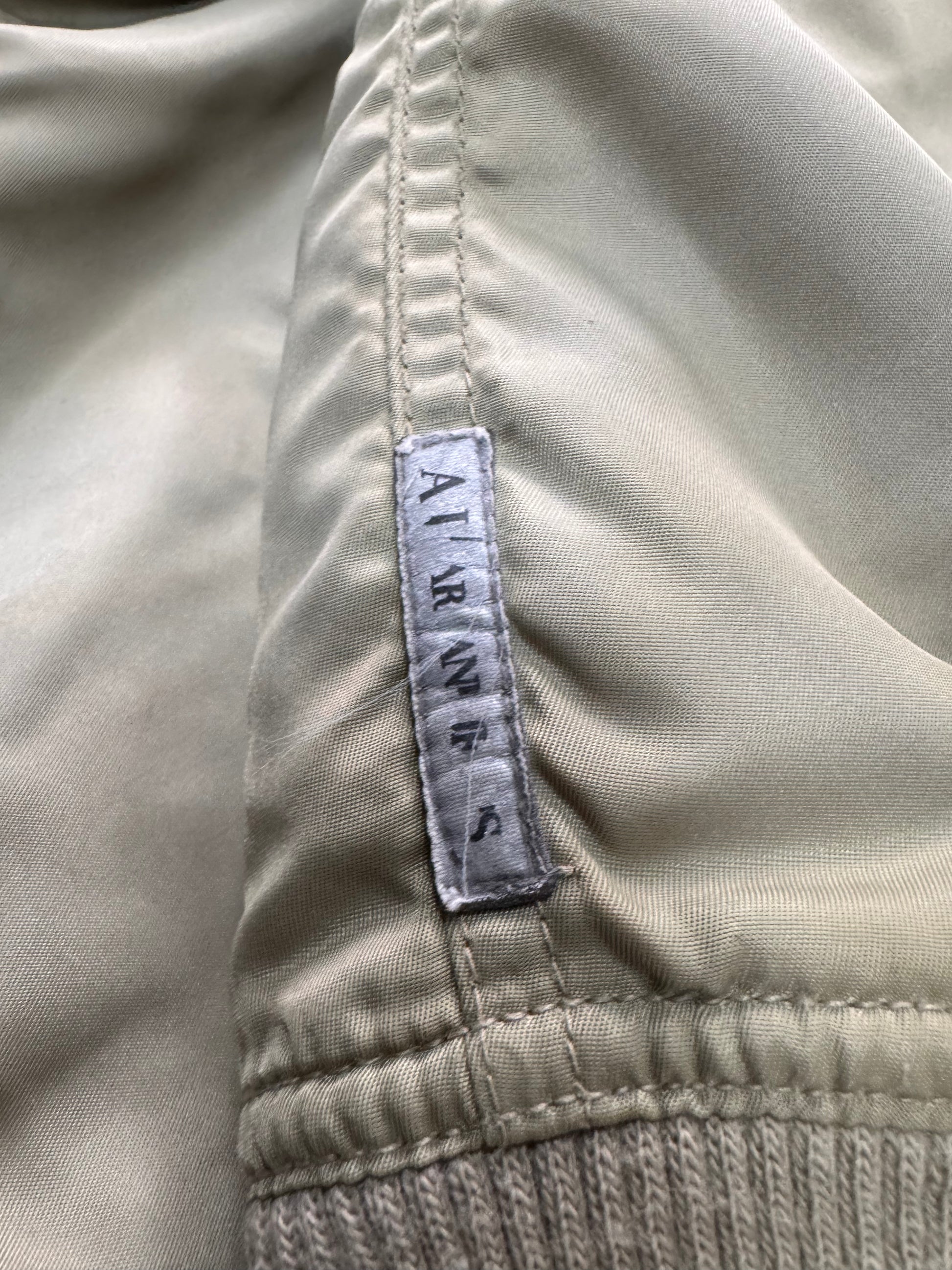 2000s Armani Beige Washed Utility Drift Bomber Jacket (S) - 3