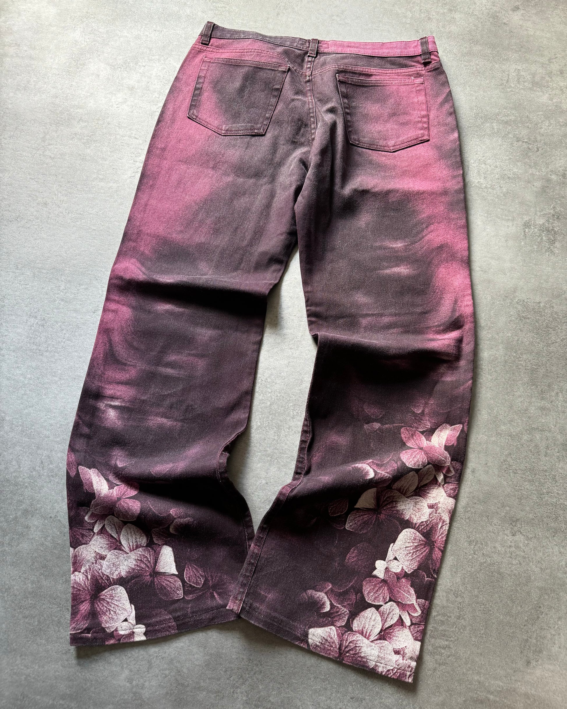AW2000 Roberto Cavalli Floral Purple Spectrum Pants (L) - 3
