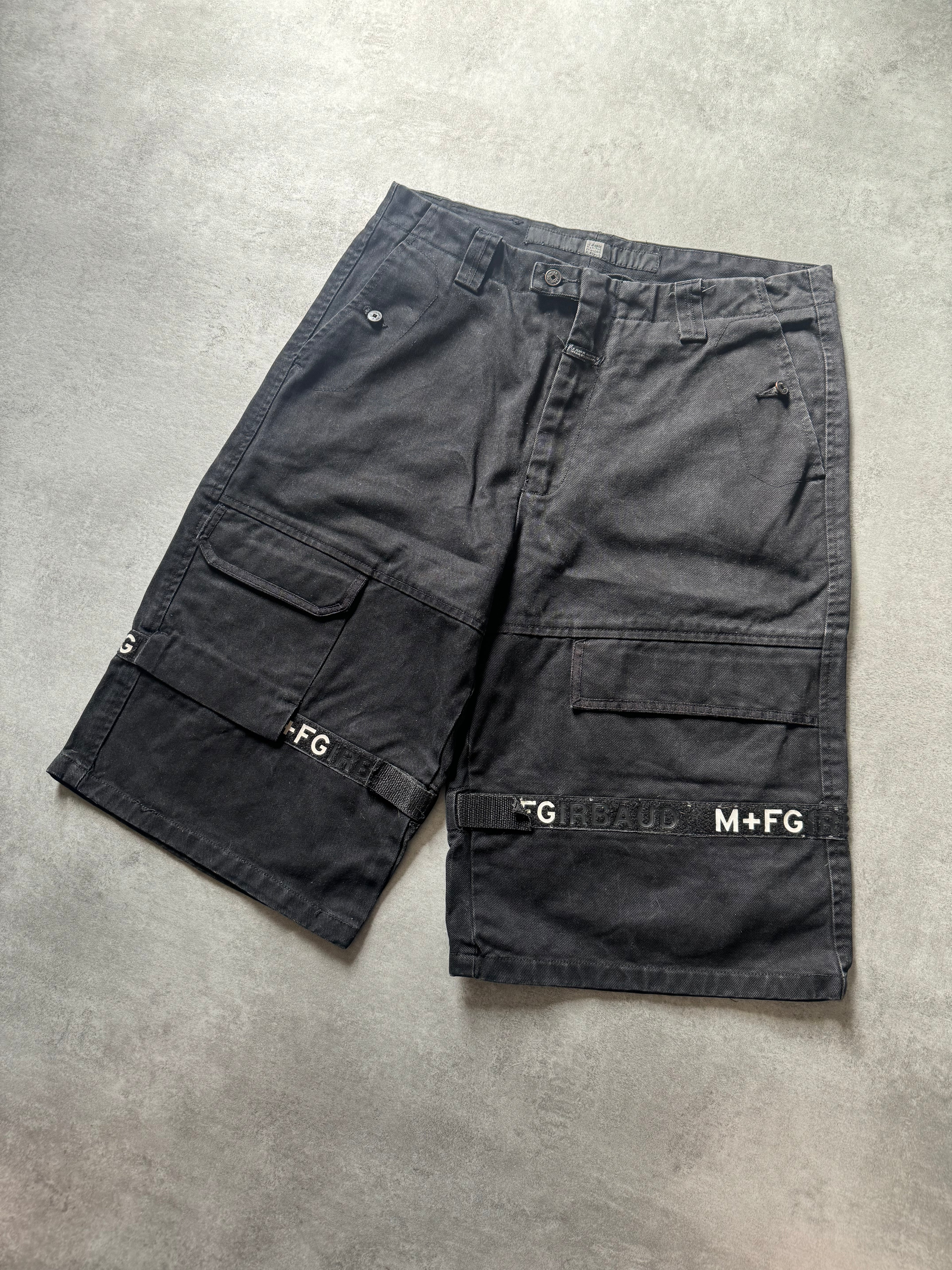 2000s Marithé + François Girbaud Black Cargo Shorts (XL) - 7