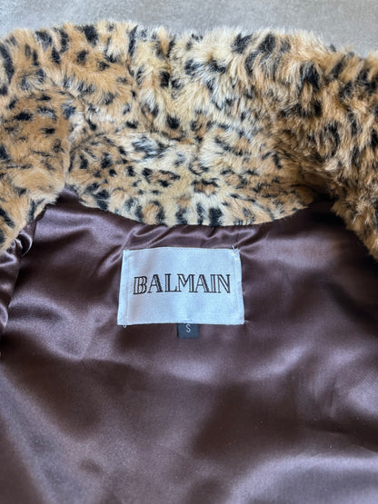 2000s Balmain Sleeveless Leopard Fur Vest (S) - 4