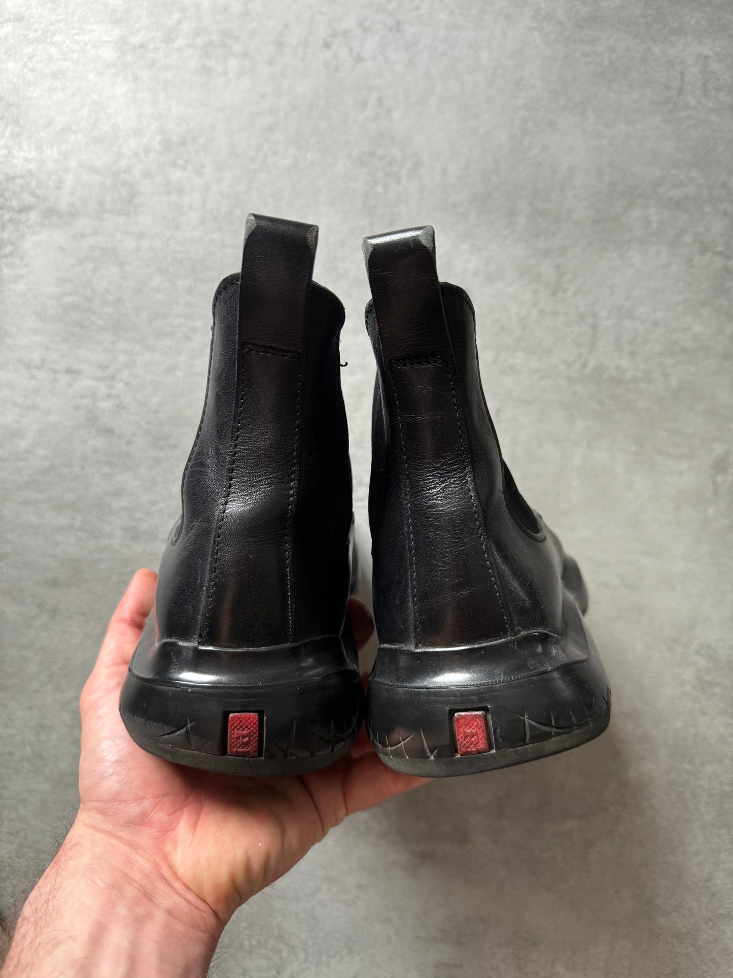 FW1999 Prada Black Leather Boots (40) - 4