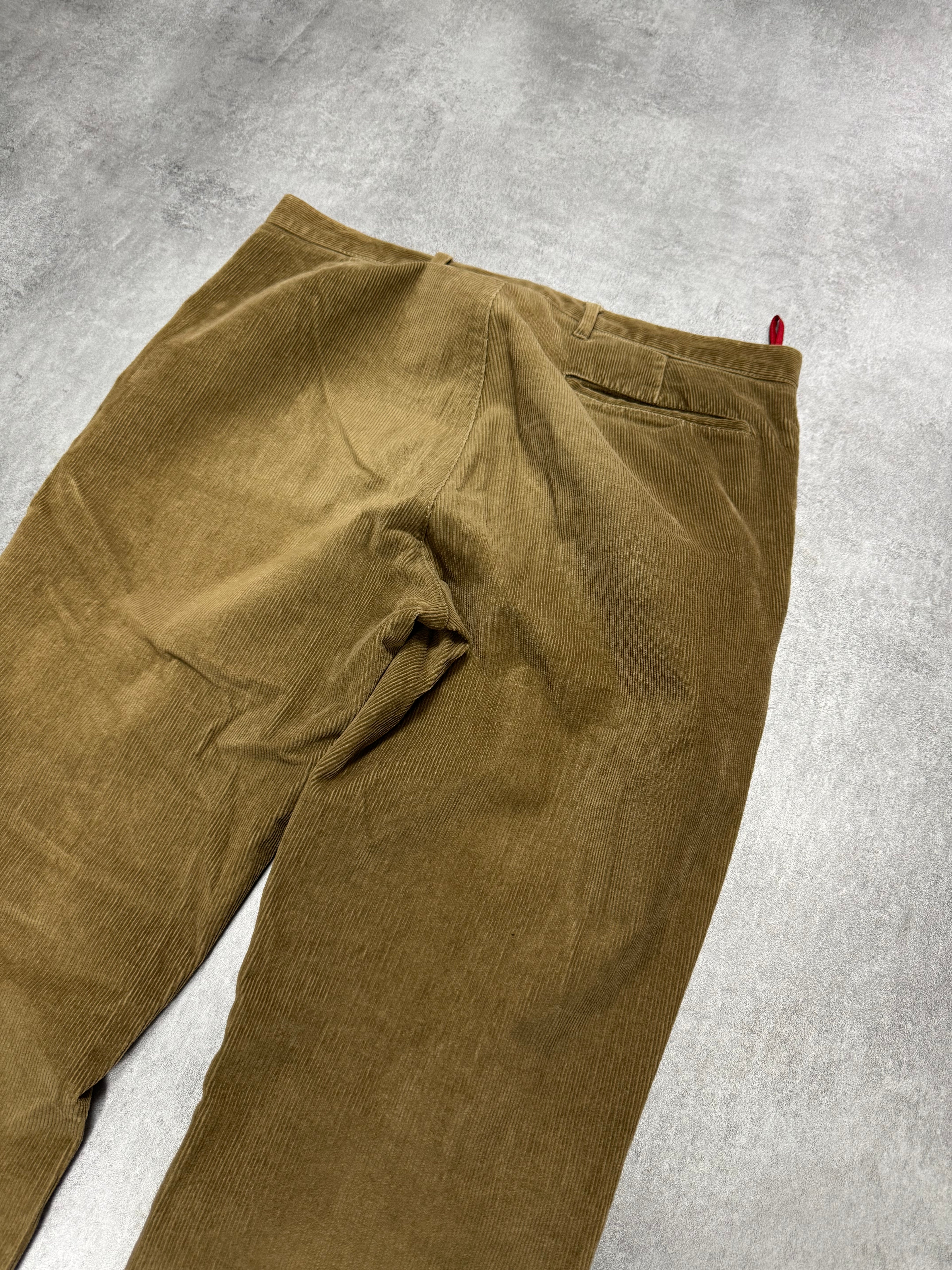 2000s Prada Luna Rossa Beige Corduroy Pants