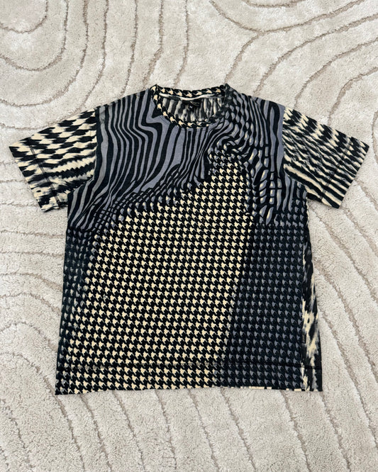 SS2001 Cavalli Psychedelic Houndstooth Tee (S/M)