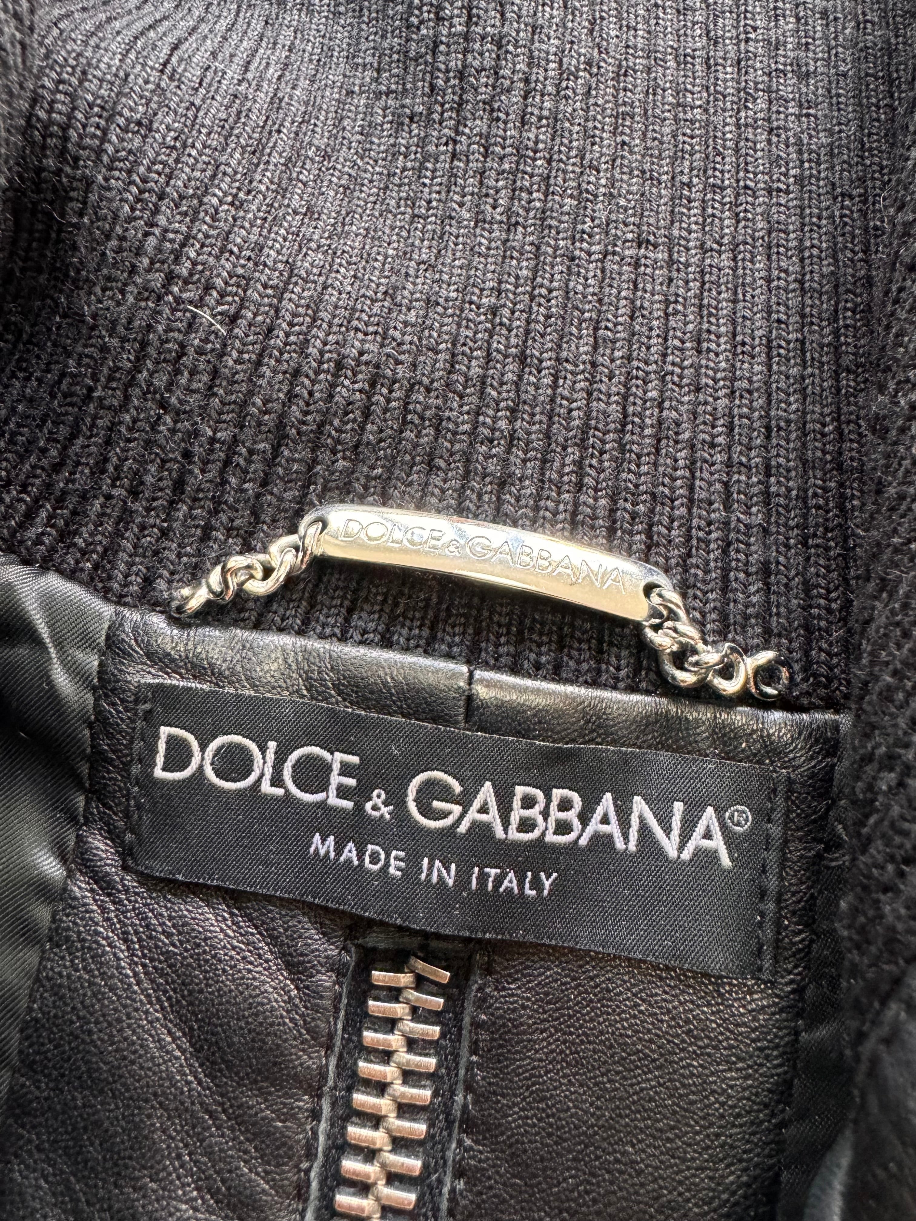 AW2003 Dolce & Gabbana Multi-Zip Leather Jacket