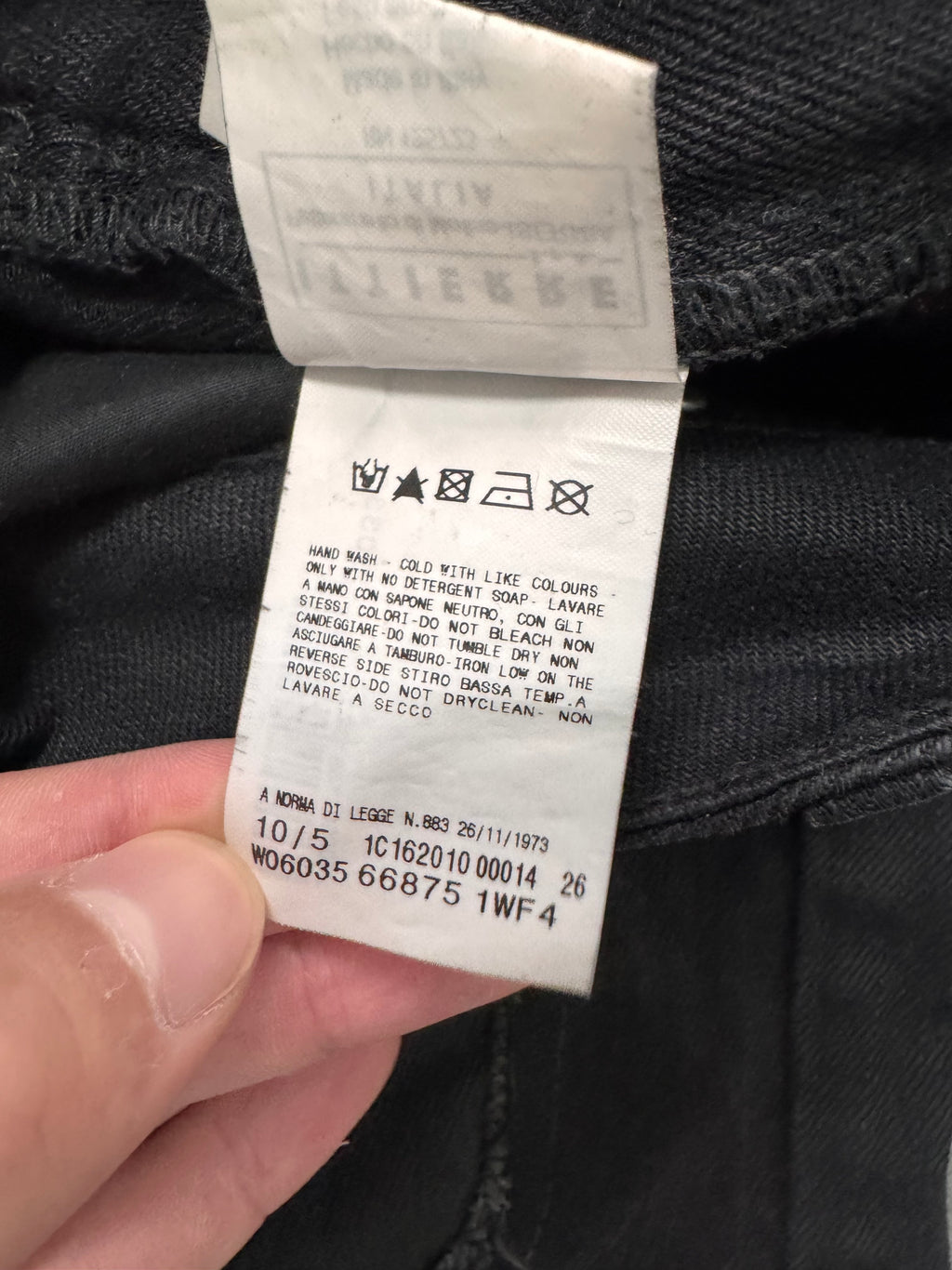 AW2010 Cavalli Studded Distressed Black Jeans