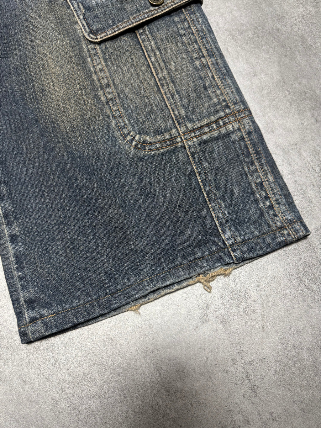 AW2003 Dolce & Gabbana Waisted Masterpiece Faded Denim Cargo