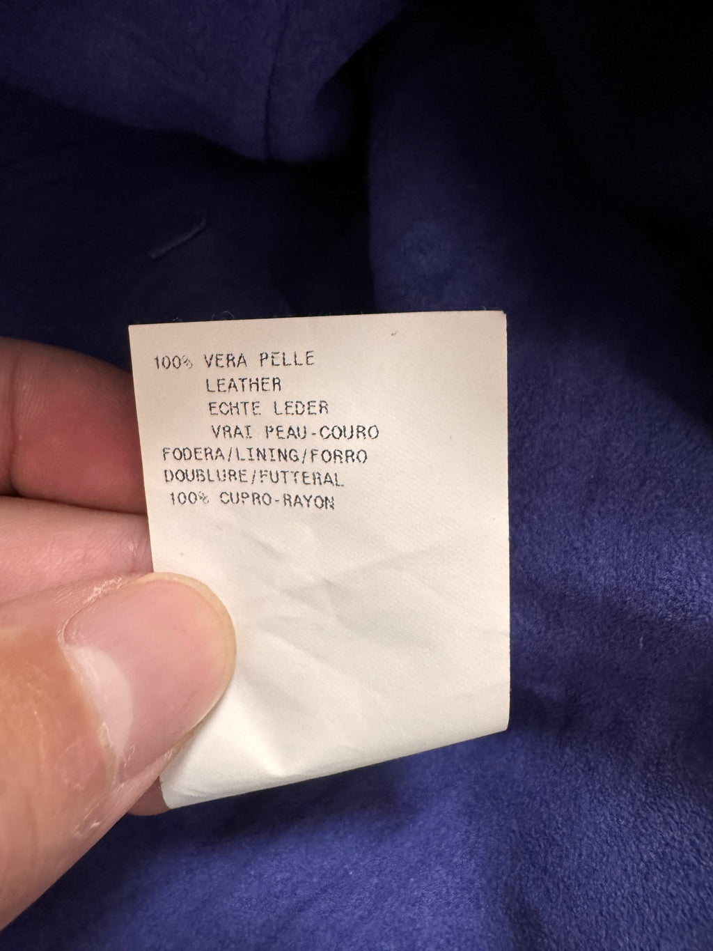 SS2005 Emporio Armani Purple Pleats Leather Buttoned Jacket