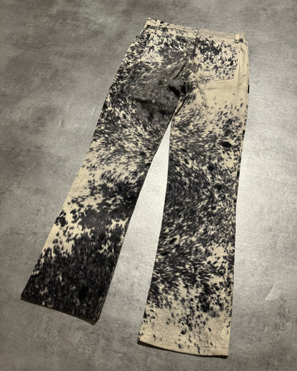 FW1999 Roberto Cavalli Furry Cawprint Movement Pants (XS/S) - 4