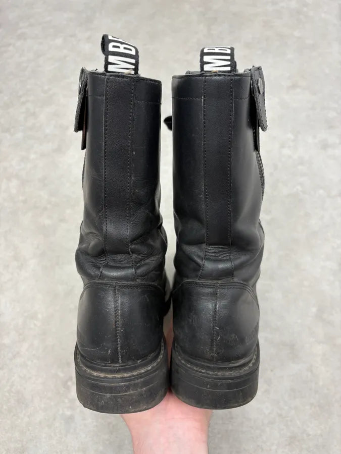 2010s Dirk Bikkembergs Black Ankle Leather Bootd yHpvIBE 6