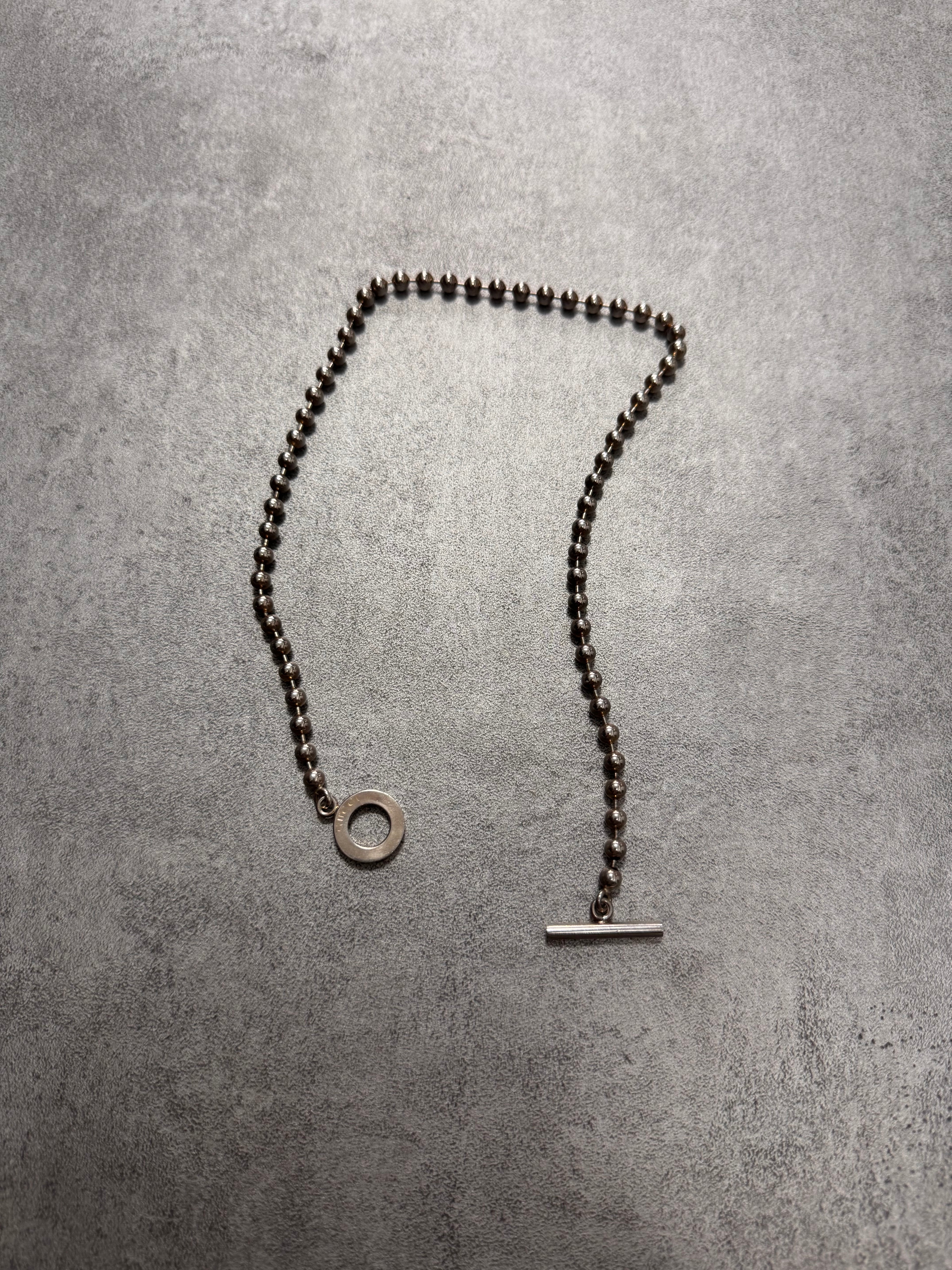 1990s Gucci Ball 925 Sterling Silver Necklace