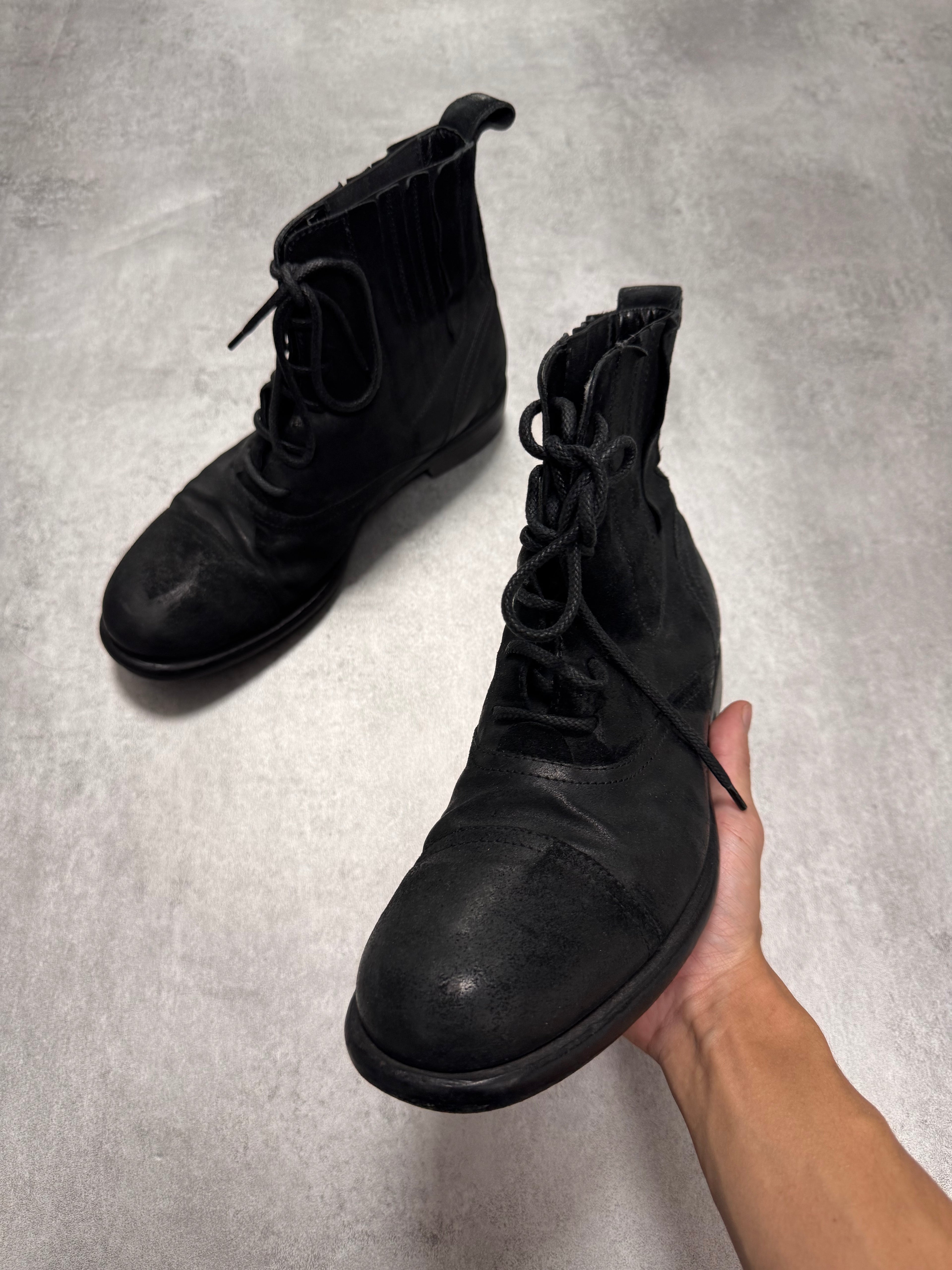 Dolce & Gabbana Brut Textures Leather Boots