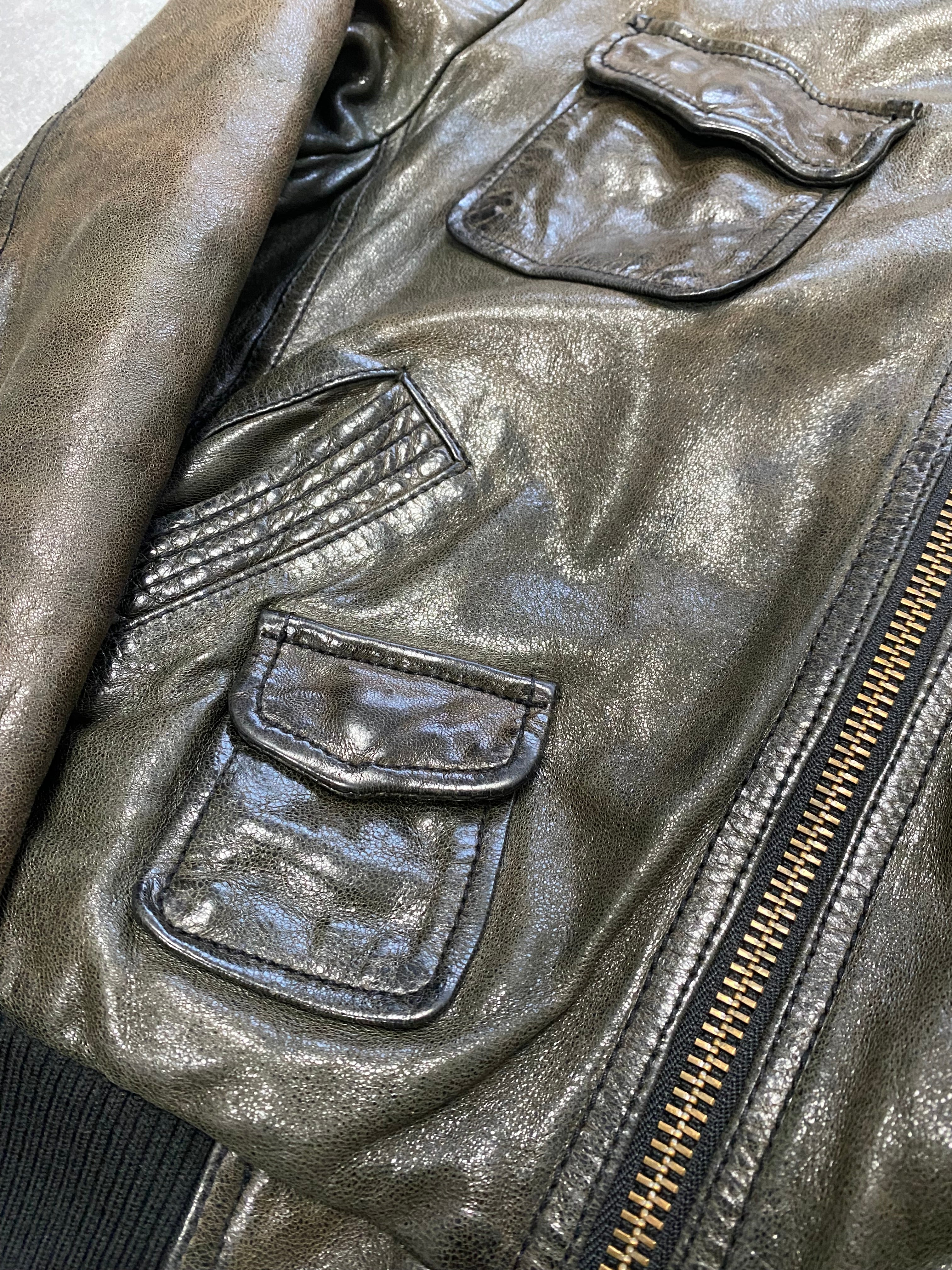 Armani Deep Forest Leather Jacket
