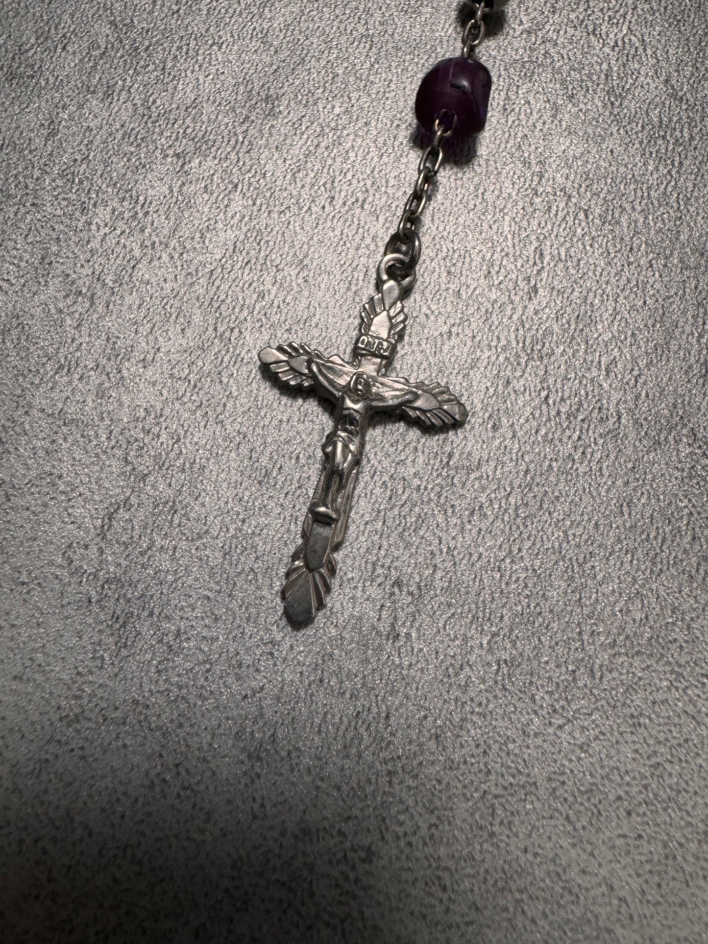 Dolce & Gabbana Purple Crystal Rosary Necklace (OS)