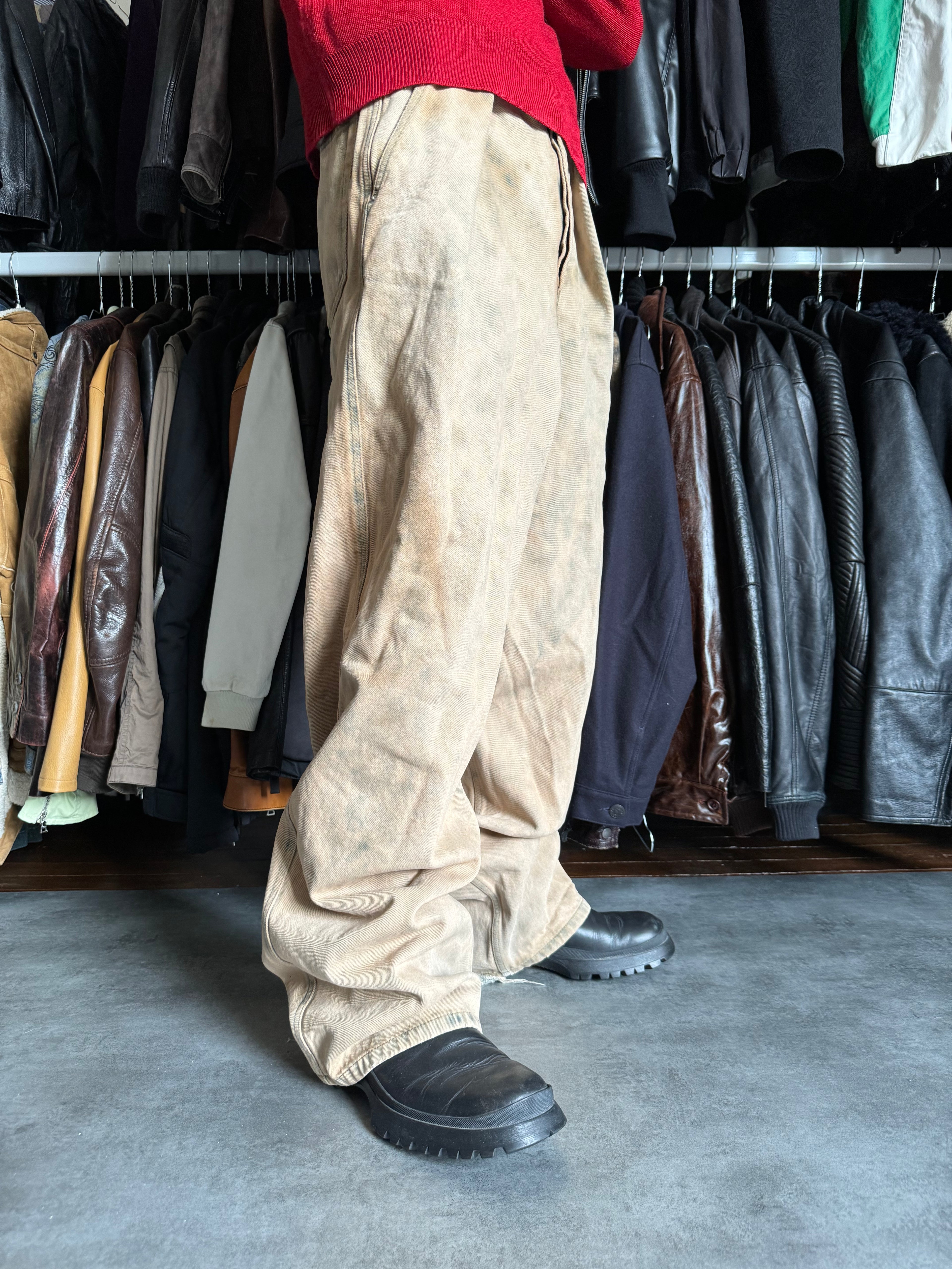 FW2021 Dries Van Noten Dyed Cozy Faded Pants  (M) - 4
