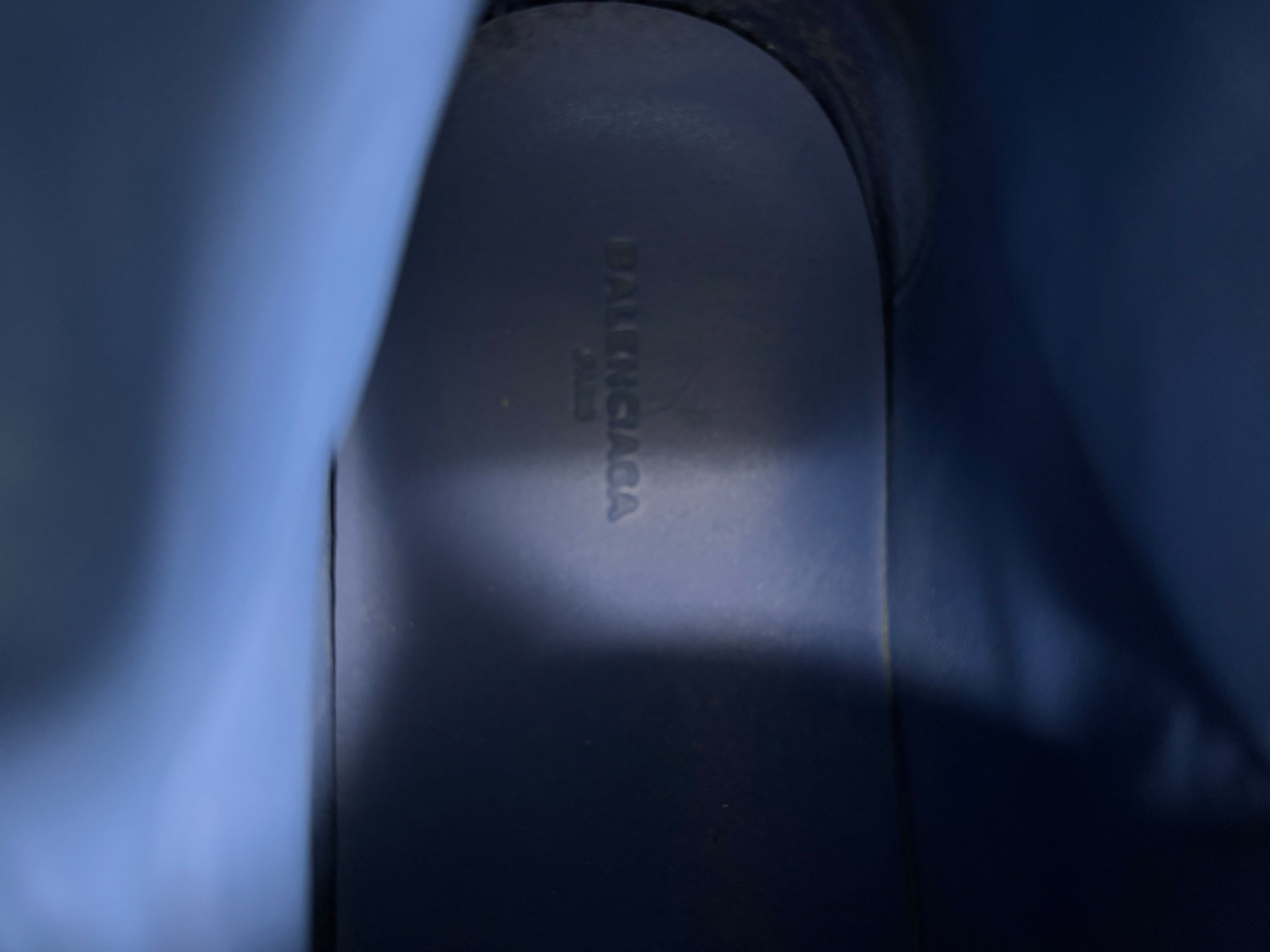 Balenciaga Arena High Hybrid Varnished Black on Blue Suede Leather Sneakers