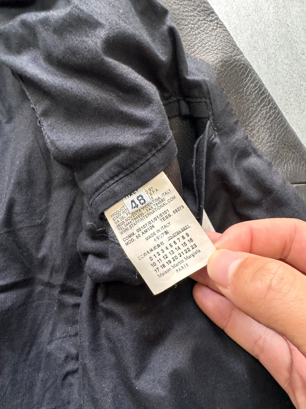 SS2010 Maison Margiela 5-Zip Black Leather Jacket