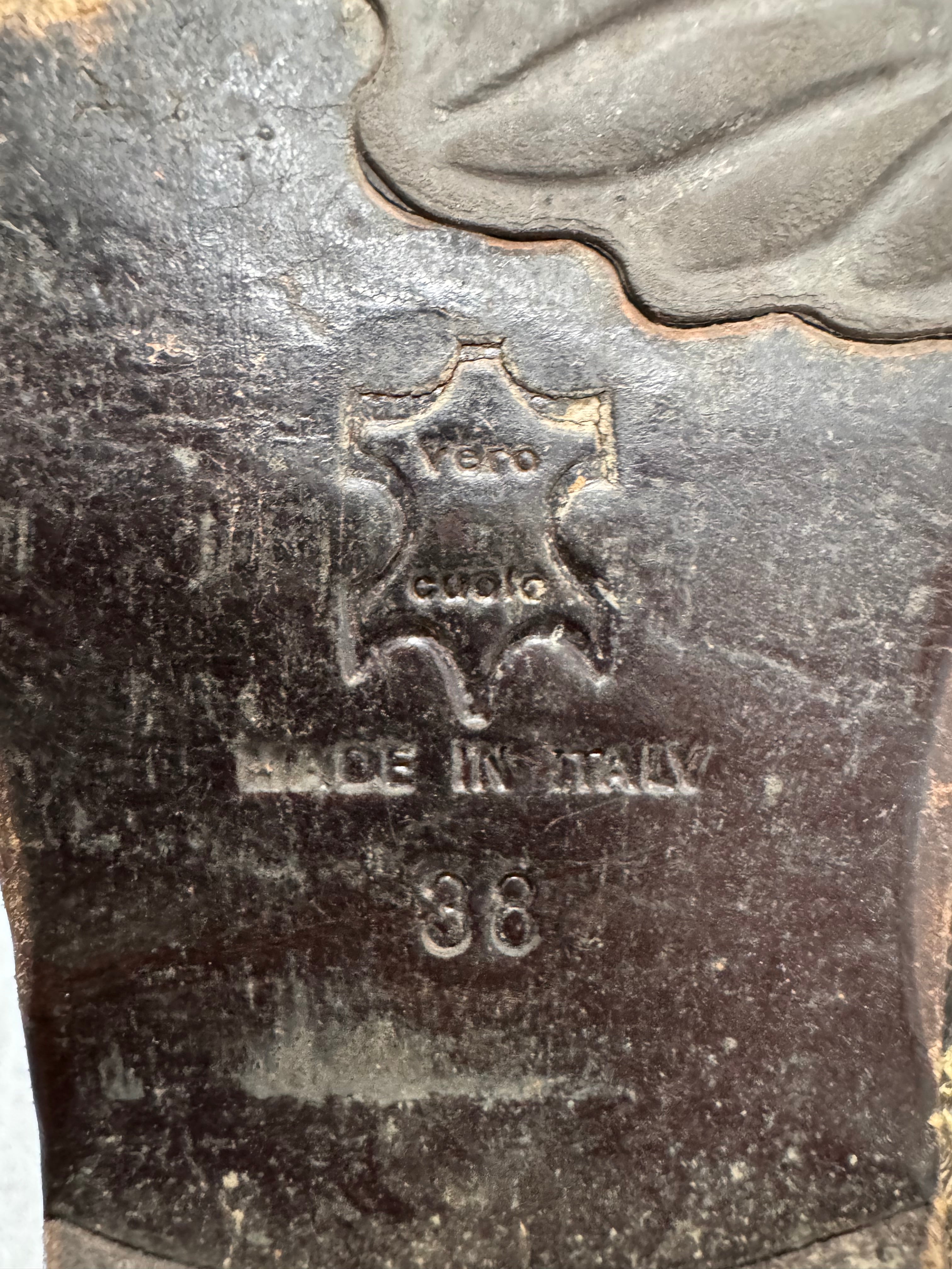 Roberto Cavalli Santiag Blue Fantasy Faded Leather Boots