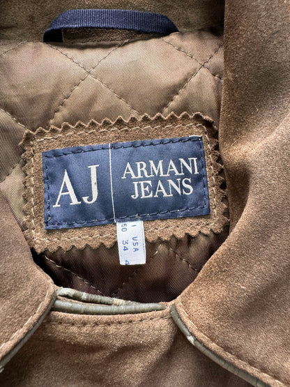 2000s Armani Technical Aviator Leather Jacket (M)