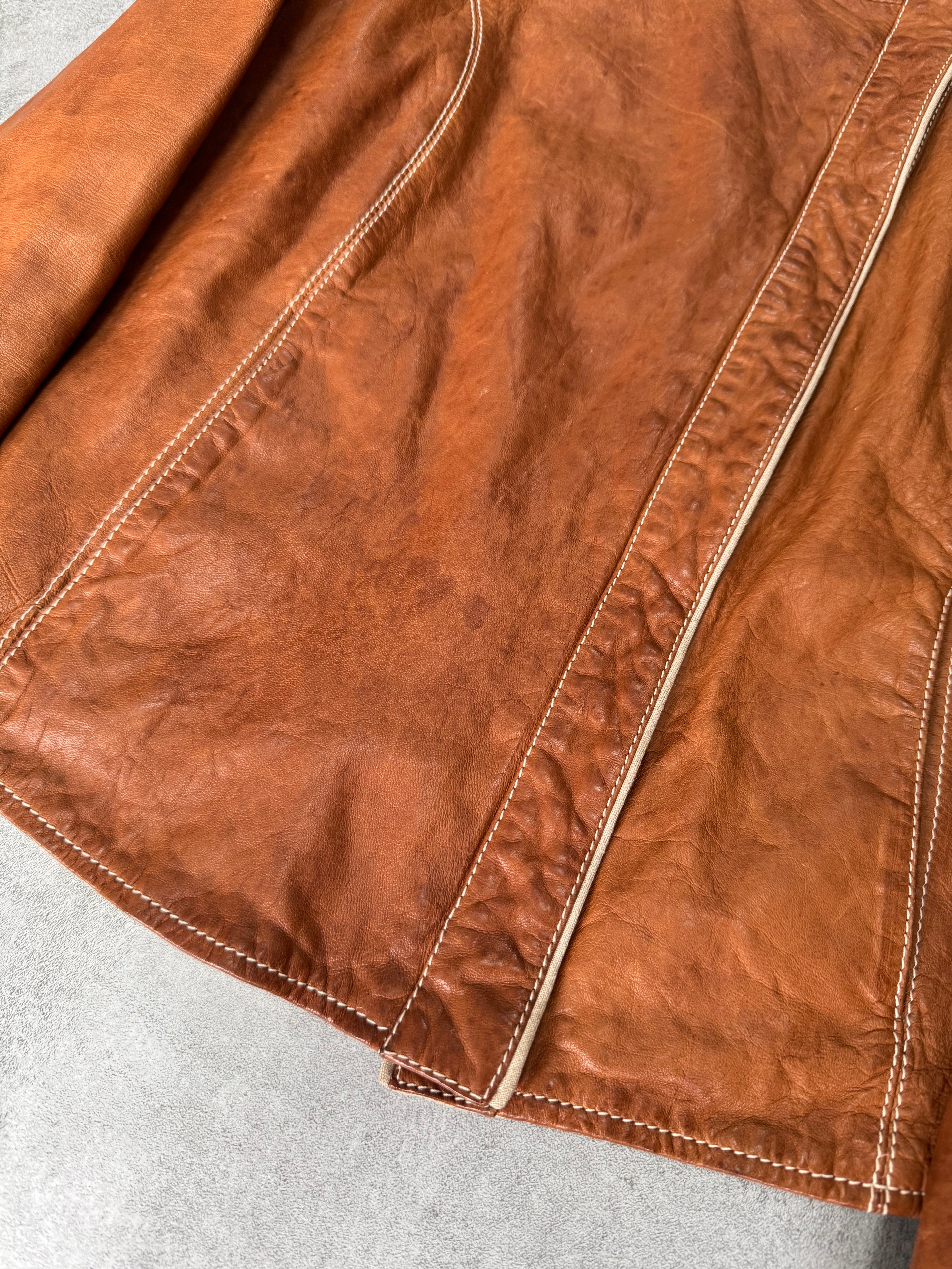 SS2009 Emporio Armani Asymmetrical Leather Jacket