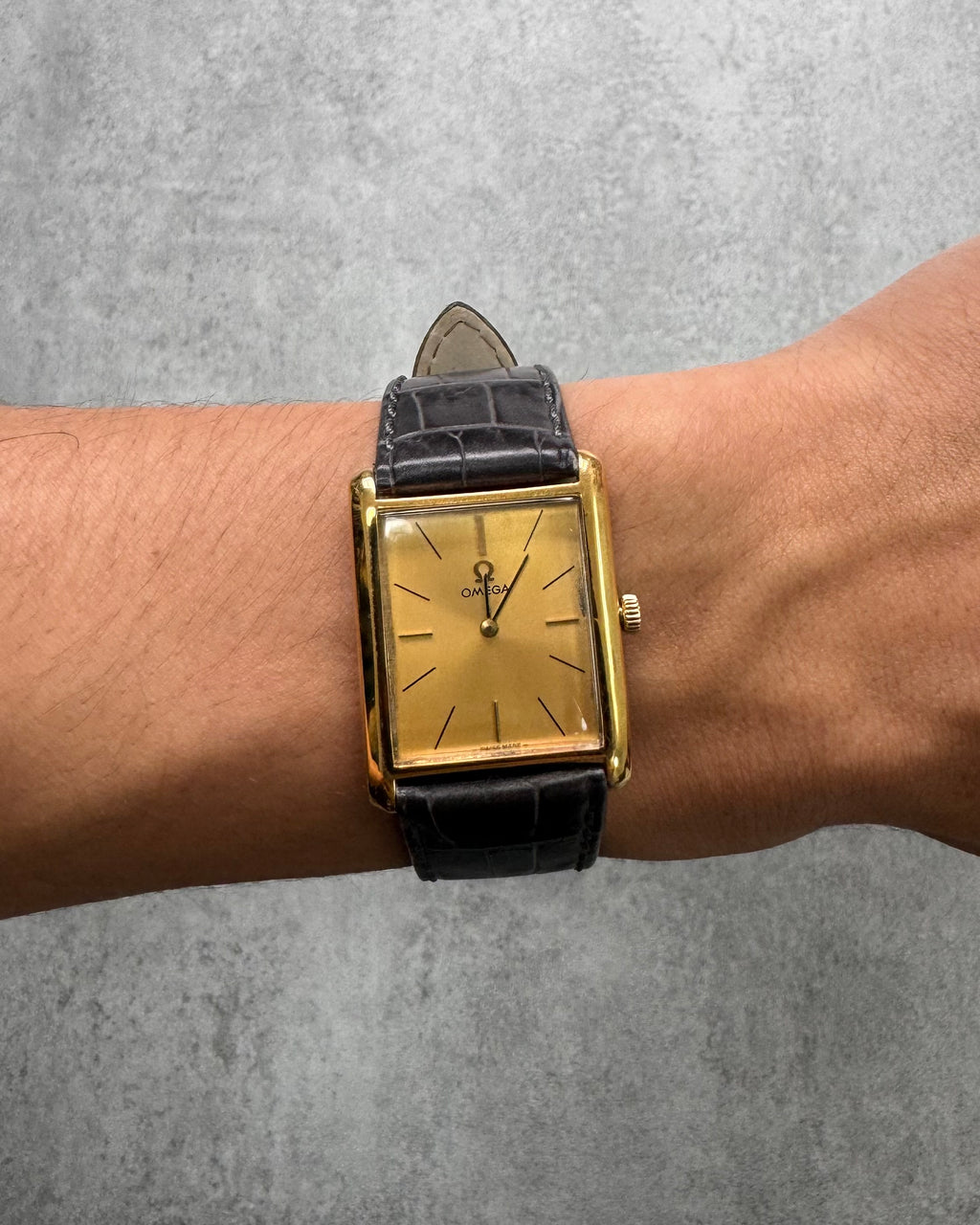 1970s Omega Gold Plated Case Tank Manual Watch (OS)
