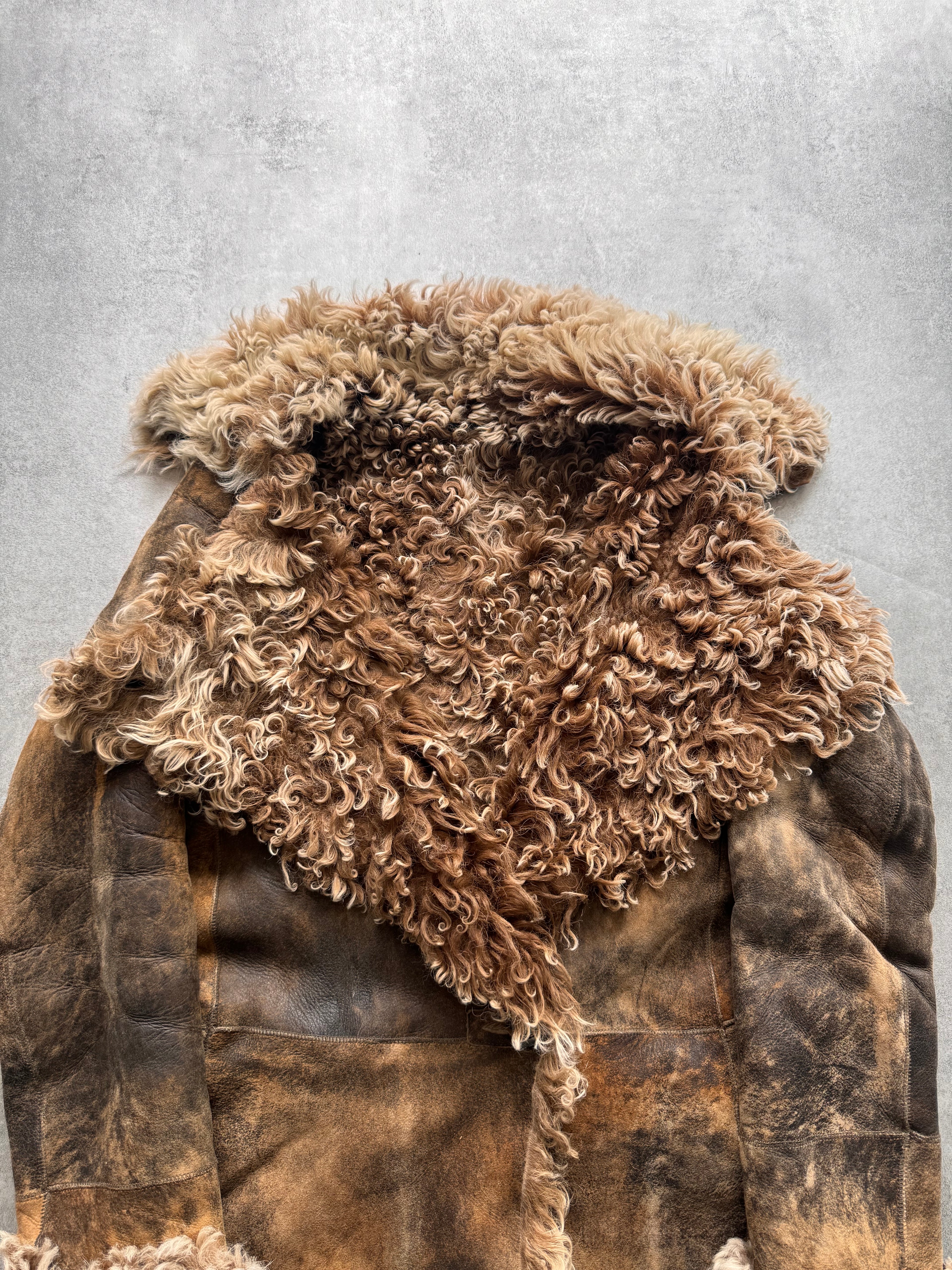 Plein Sud Shearling Long Coat (XS)