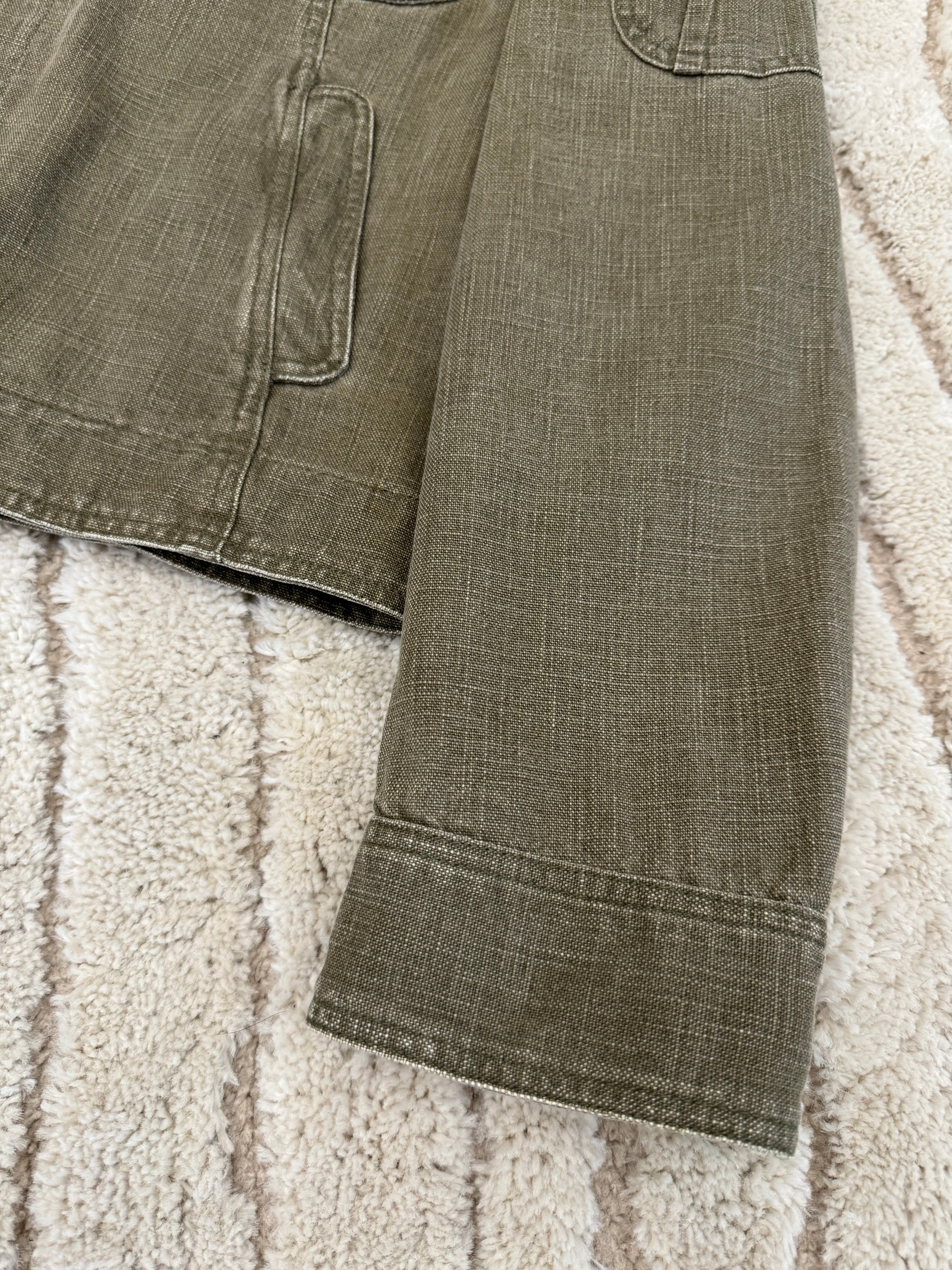 2003 ドルチェ＆ガッバーナ レベル コンバット フード付き デニム ジャケット (S/M)