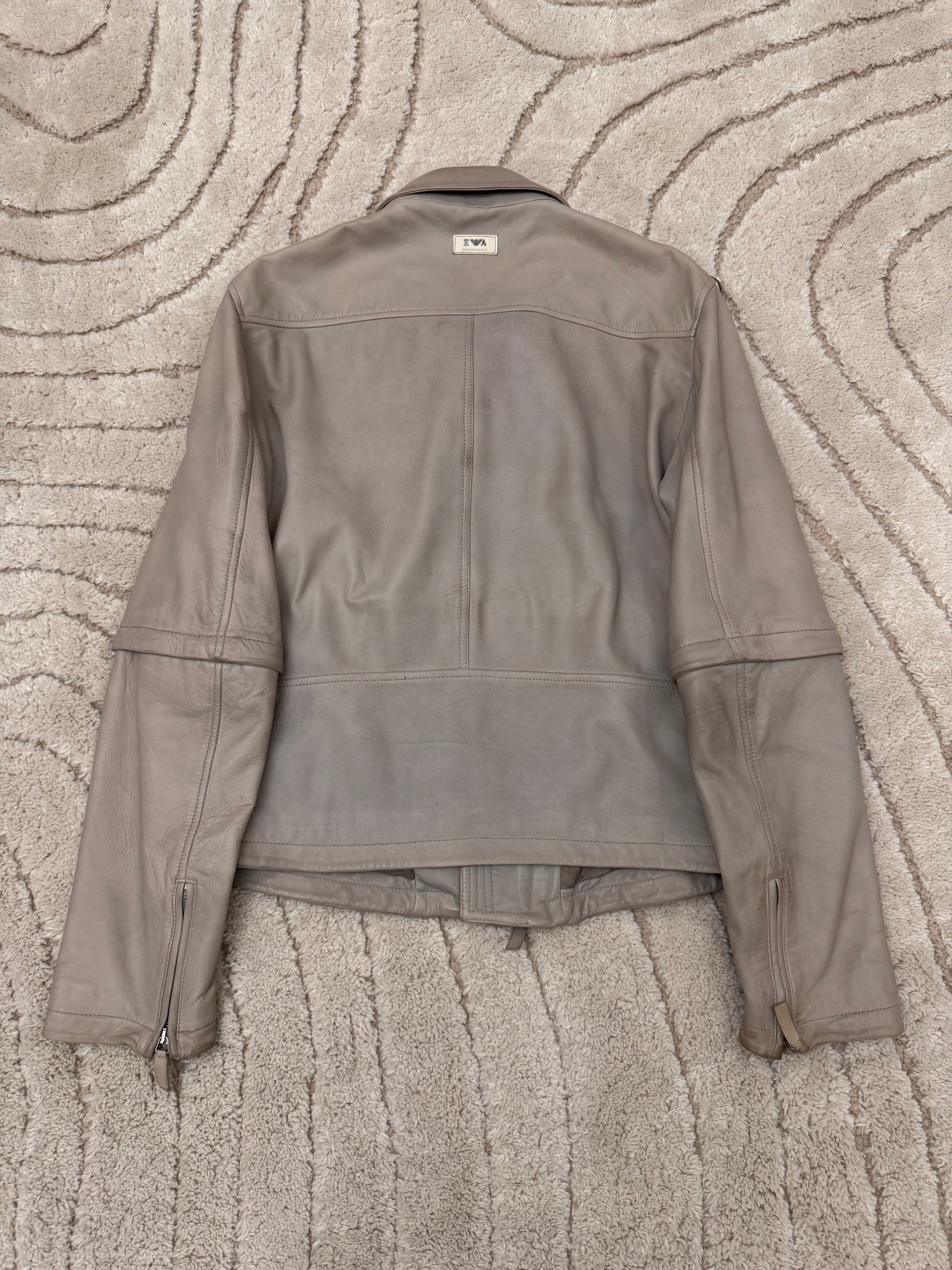 SS2011 Emporio Armani Multi-Zip Biker Leather Jacket