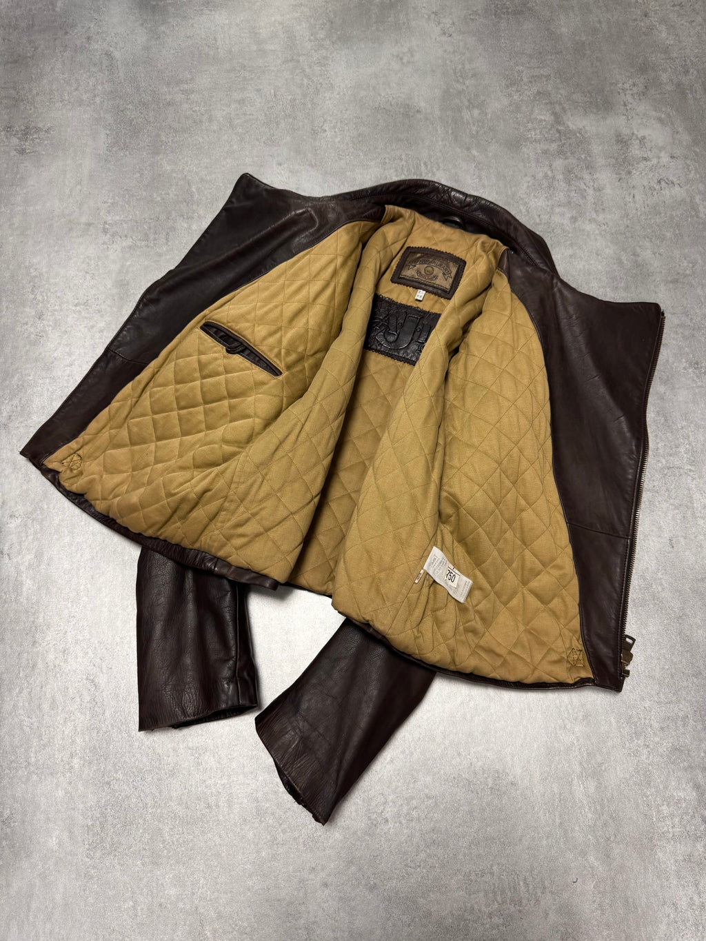 1990s Armani Aviator Bomber Brown Leather Cropped Jacket