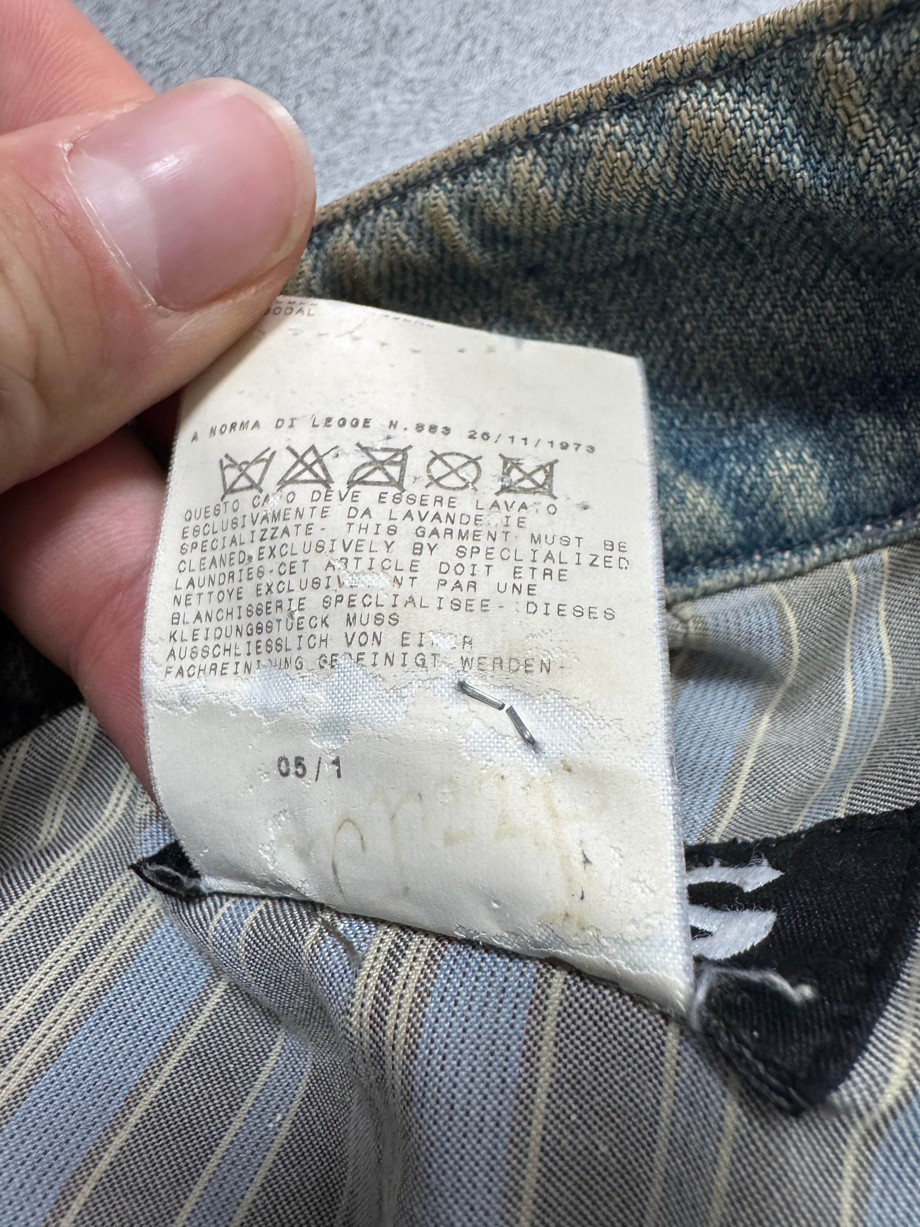 SS2005 Dolce & Gabbana Apocalyptic Biker Denim Jacket