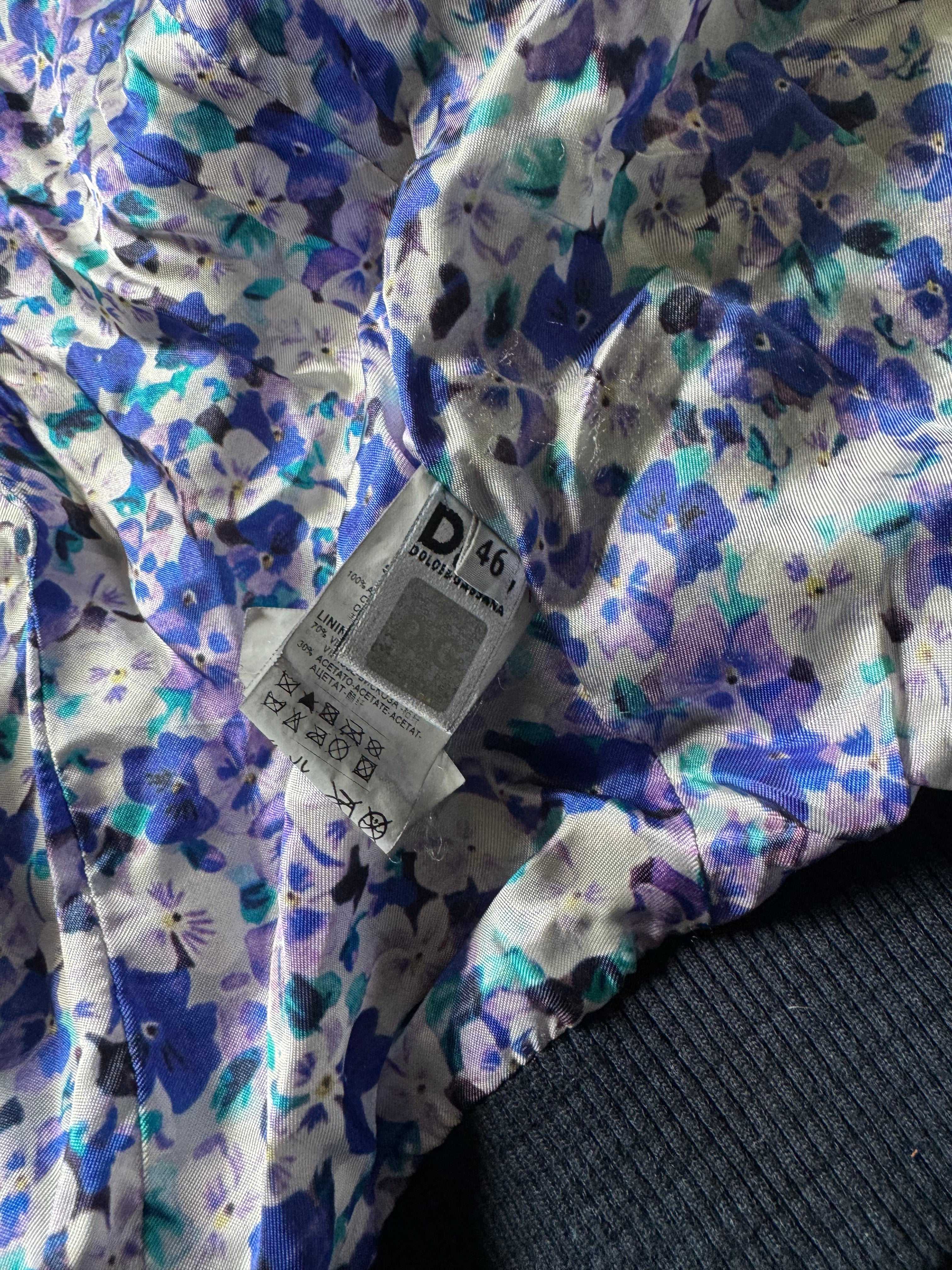 2000s Dolce & Gabbana Biker Navy Jacket  (S) - 7