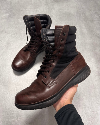 FW1999 Prada Brown Leather High Boots (43eu/us9,5)