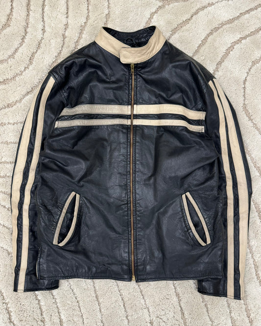 1990s Armani Cafe Racer Leather Jacket (M)
