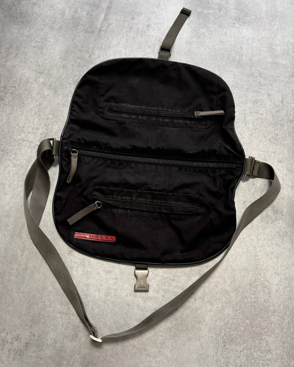 2000s Prada Luna Rossa Technical Nylon Shoulder Bag