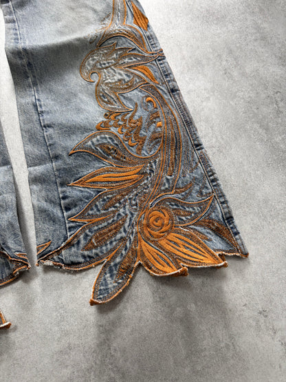 2000s Roberto Cavalli Cowboy Embroidered Jeans (S)