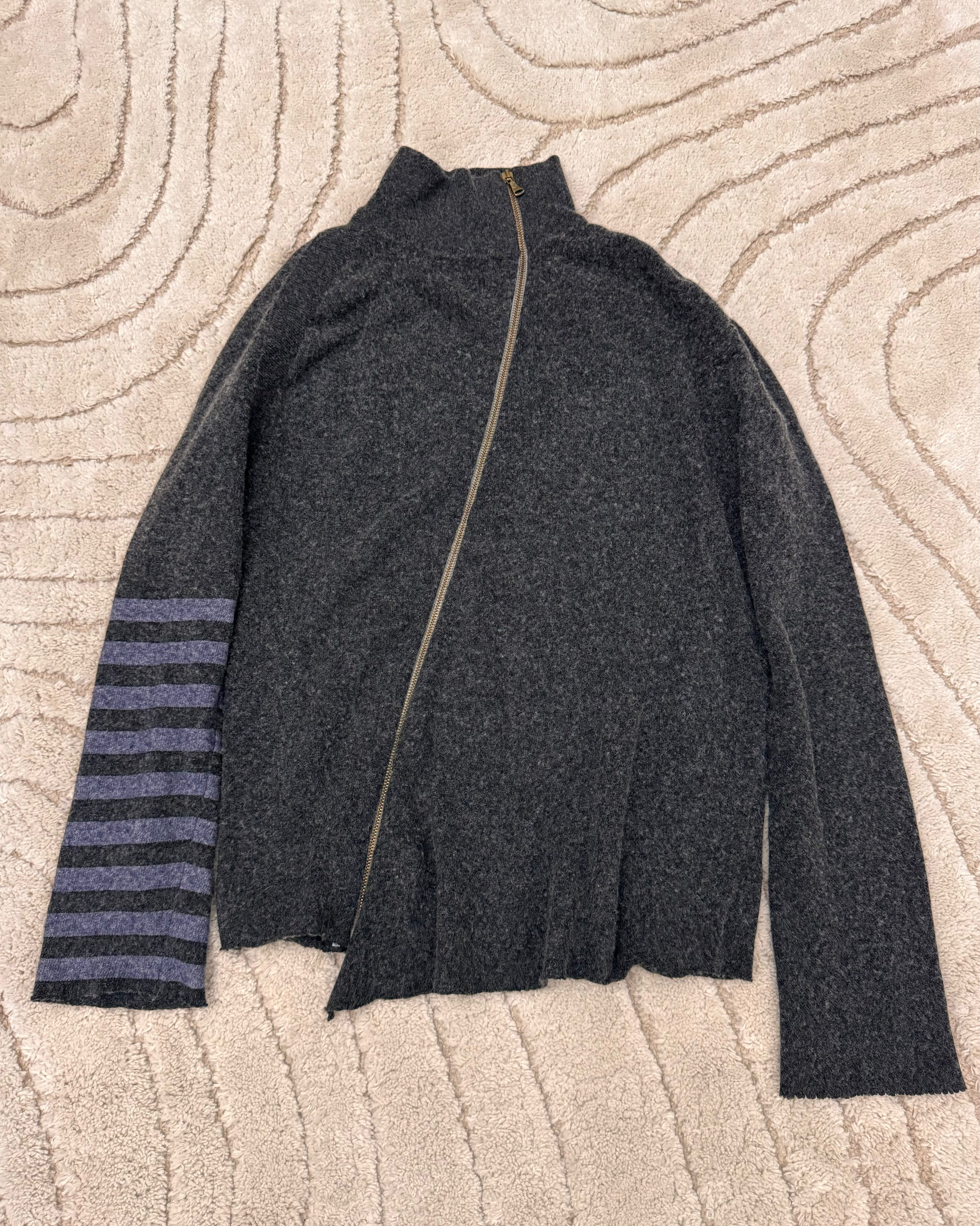 2000年代 ドルチェ&amp;ガッバーナ 非対称ストライプ ジップアップ (M)