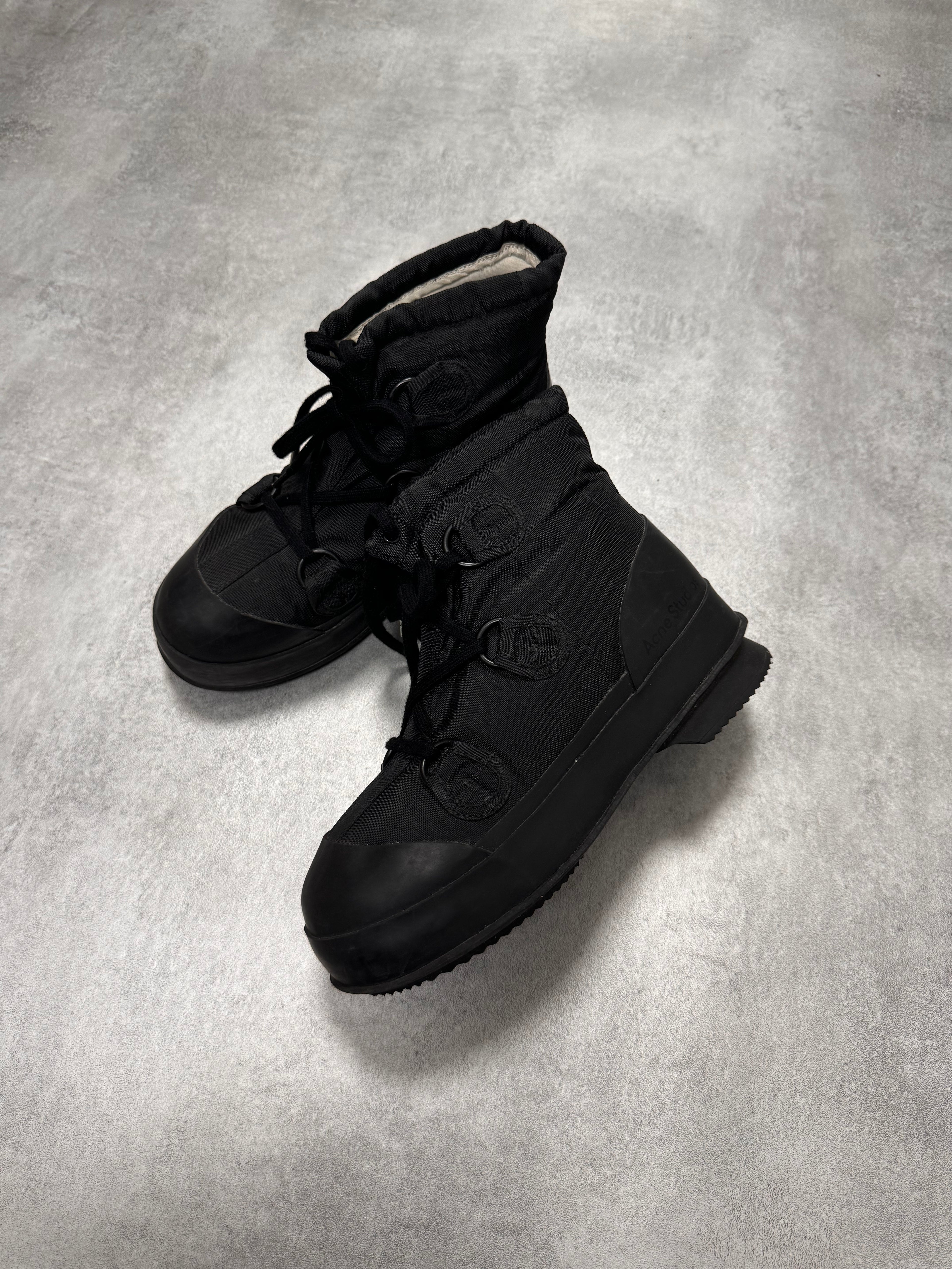 Acne Studios Chunky Lace Up Black Boots