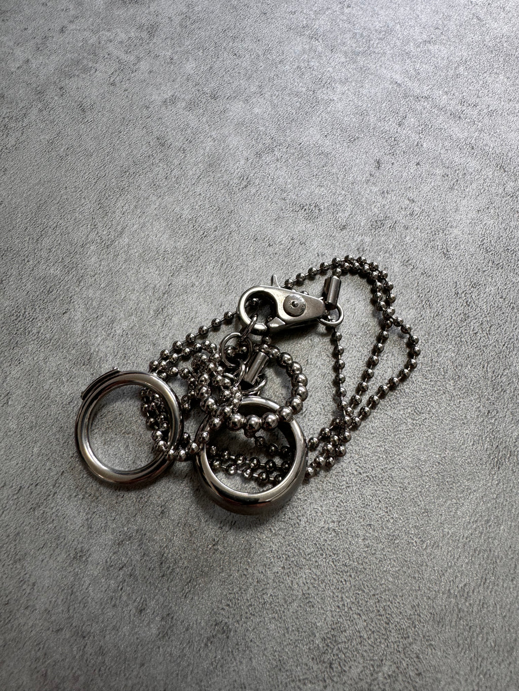 Dolce & Gabbana Trinity Rings Ball Chain Link Stainless Steel Necklace (OS)