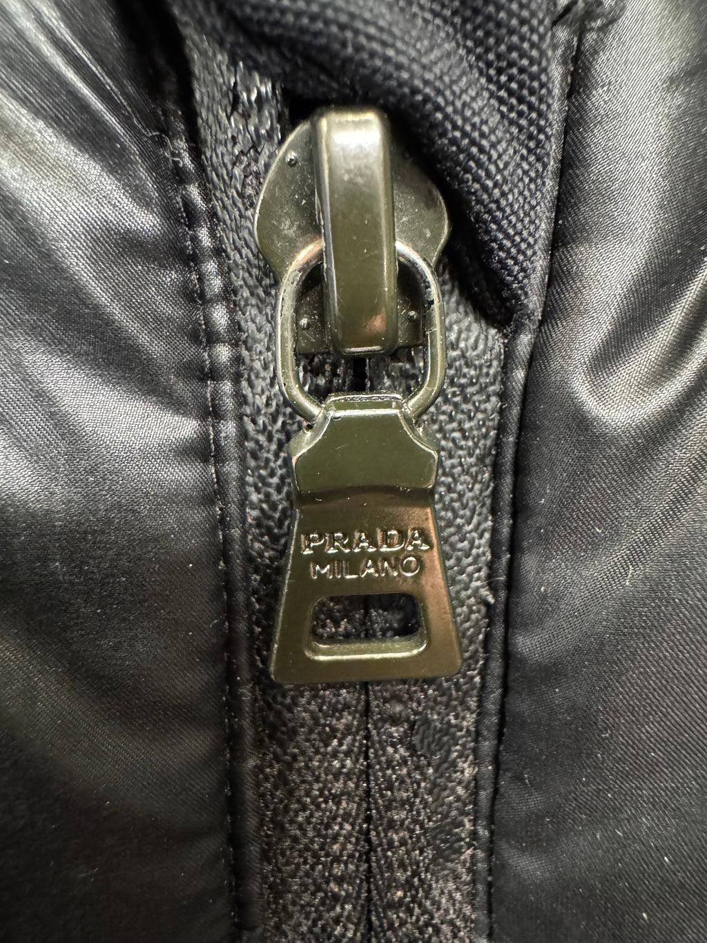 2000s Prada Black Cropped Puffer Hooded Jacket