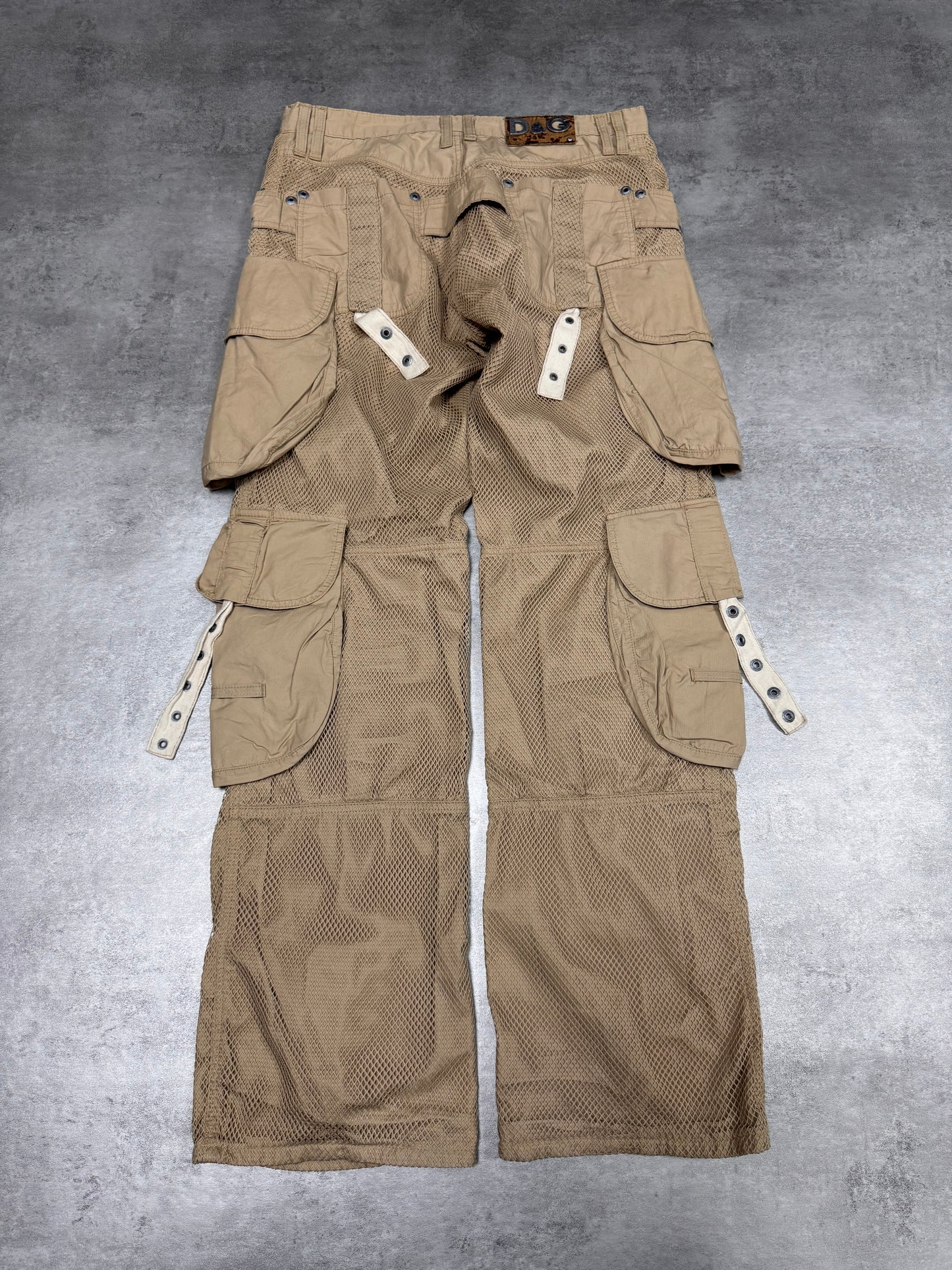 SS2004 Dolce & Gabbana Bondage Parachute Cargo Pants (M)