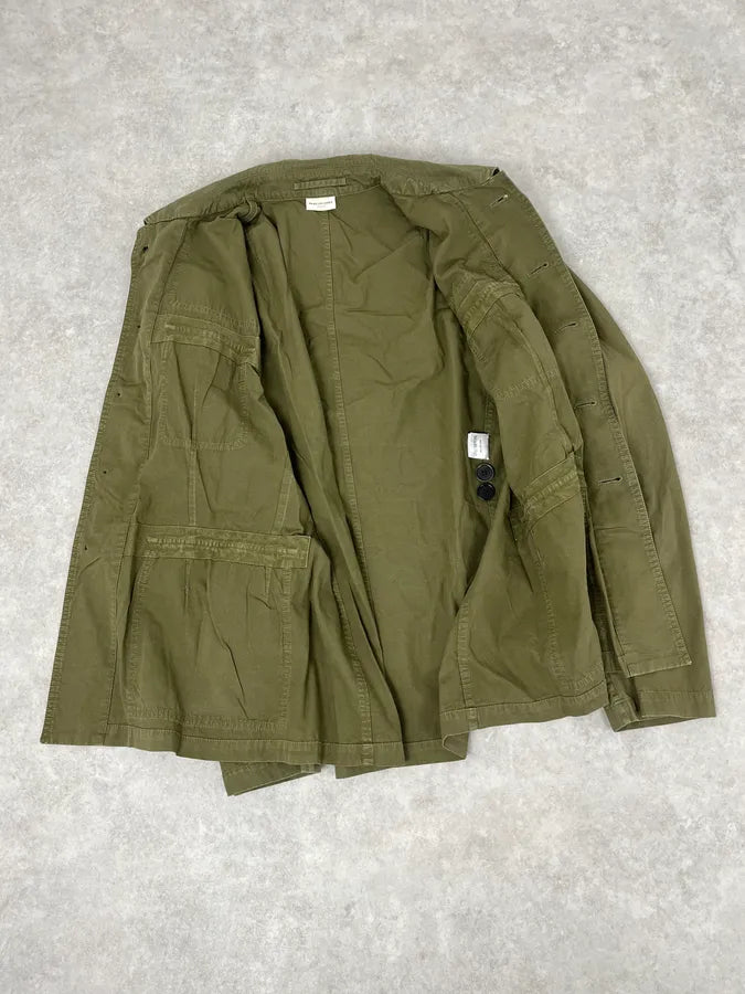 2000s Dries Van Voten Olive Green Military Buttoned Jacket xPhhoXW 7