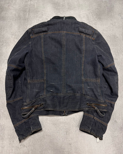 AW2004 Dolce & Gabbana Astro Biker Cafe Denim Jacket (M)