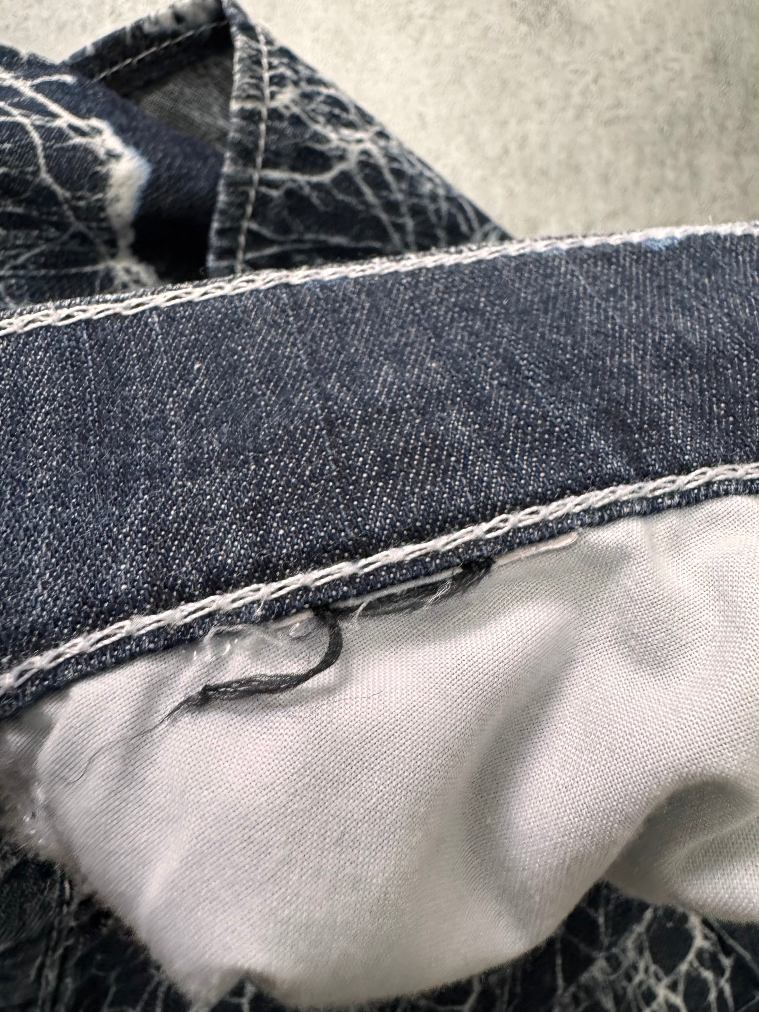 2000s Dolce & Gabbana Spiderweb Denim Jeans